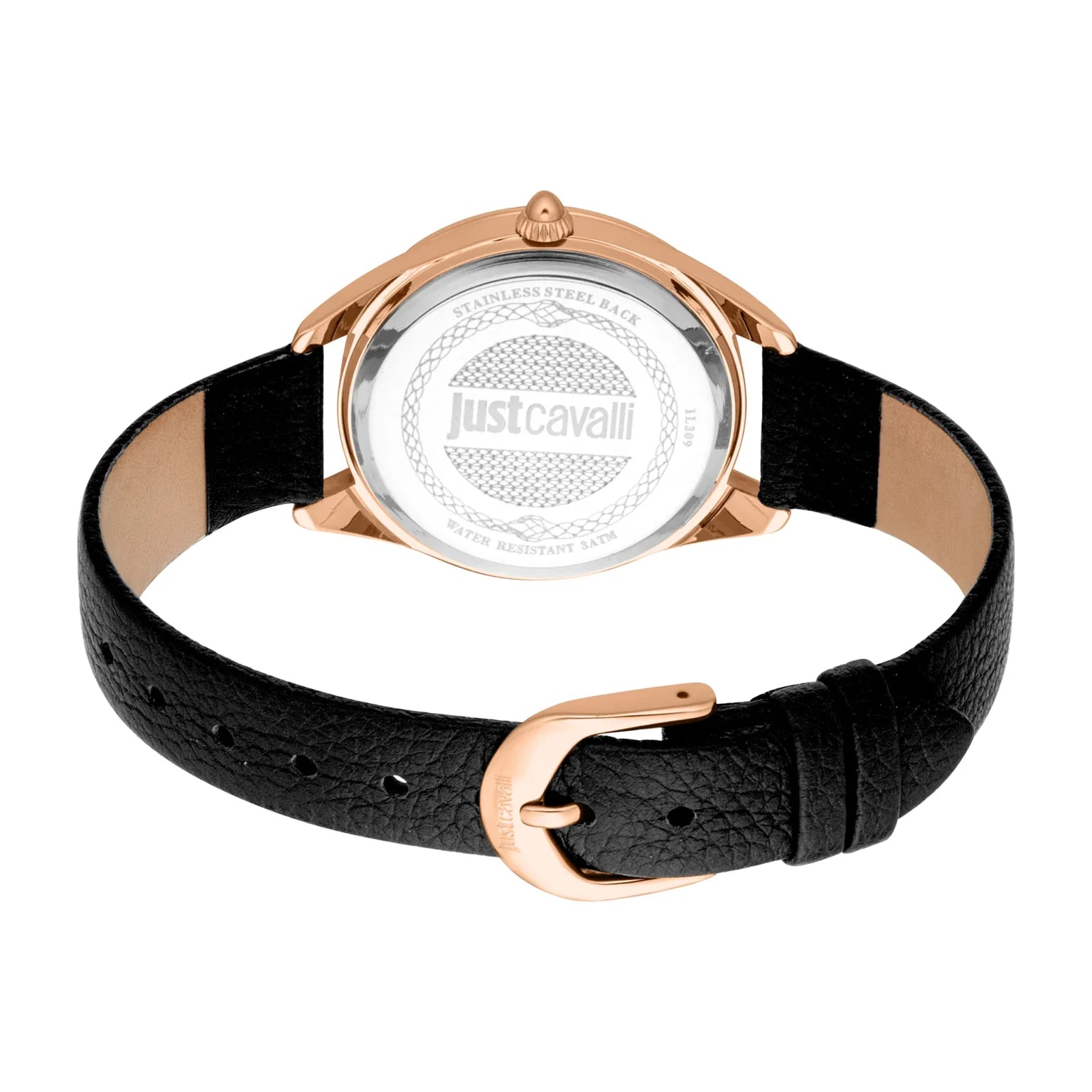 Дамски часовник Women’s watch Just Cavalli Glam Chic Luna JC1L309L0035
Leather Black RG Silver