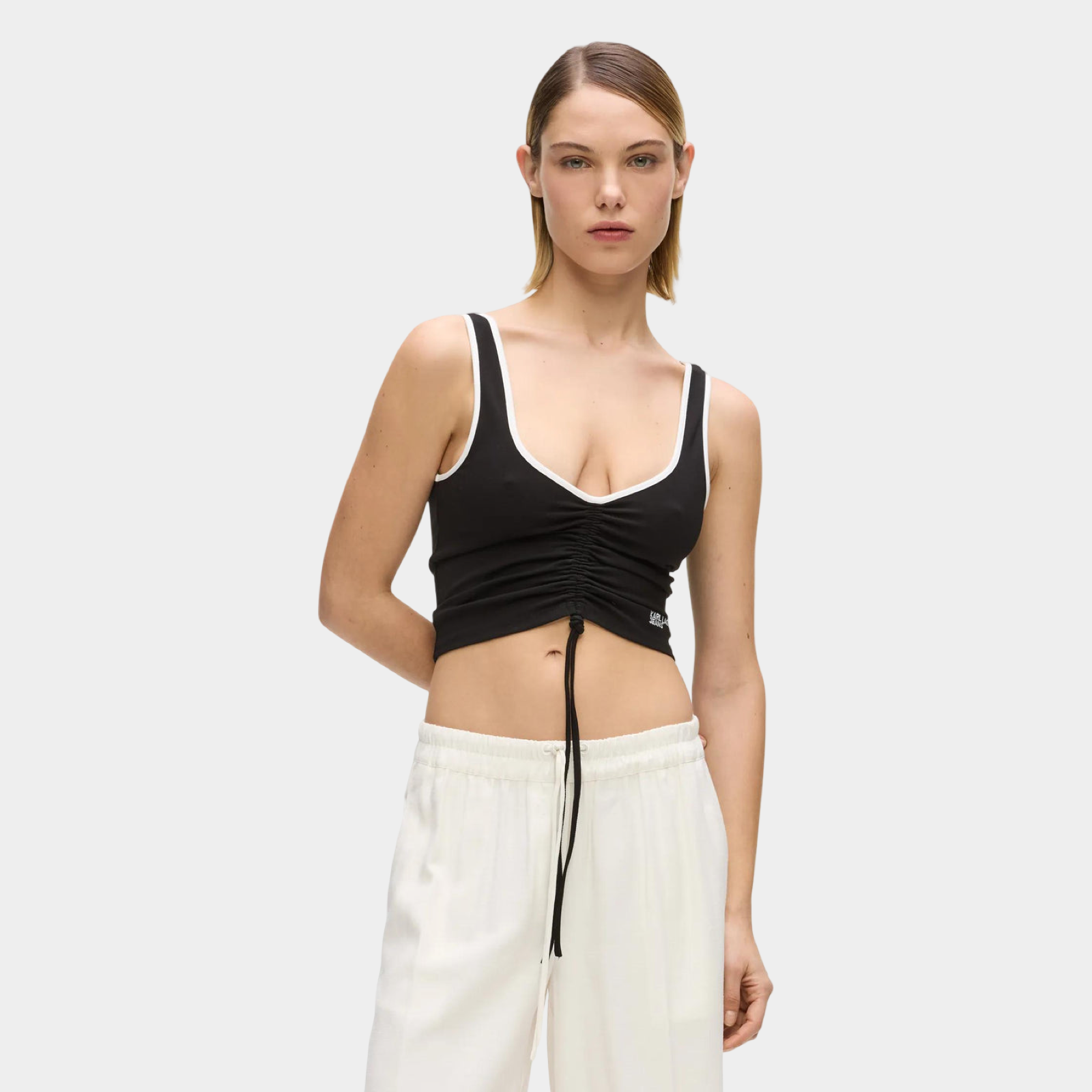 Дамски топ Karl Lagerfeld Jeans Women Crop Top B2W17051 999 Front View