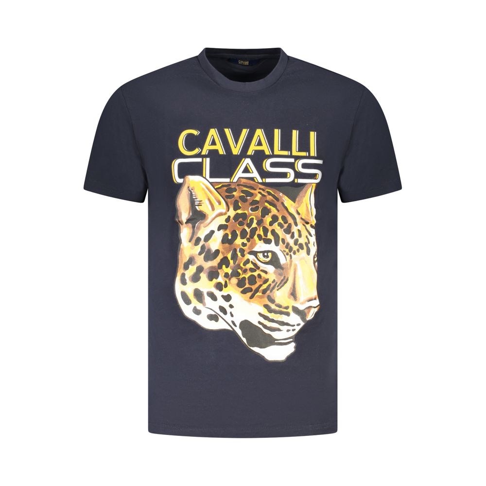 Мъжка тениска Men's t-shirt Cavalli Class
TXT60UJD060 04502 Dark Blue front view