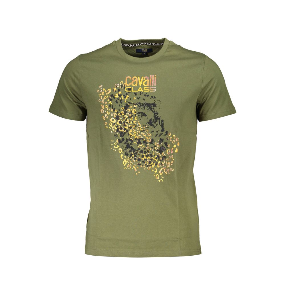 Мъжка тениска Men's t-shirt Cavalli Class
QXT61VJD060 377E570 04050 Military green front view