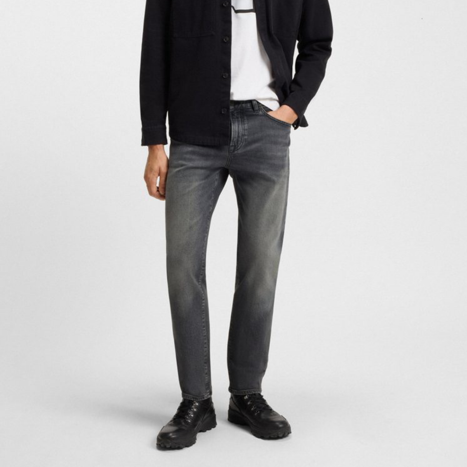 Мъжки сиви дънки Boss Men Jeans 50549530 Front View