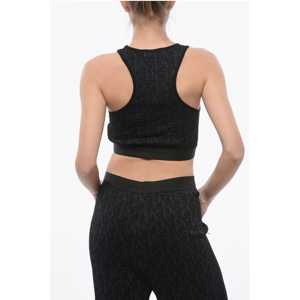 Palm Angels Monogram Lurex Crop Top