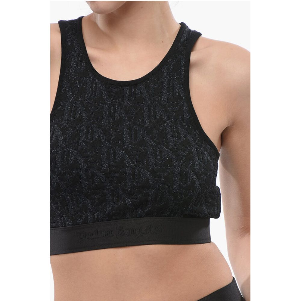 Palm Angels Monogram Lurex Crop Top