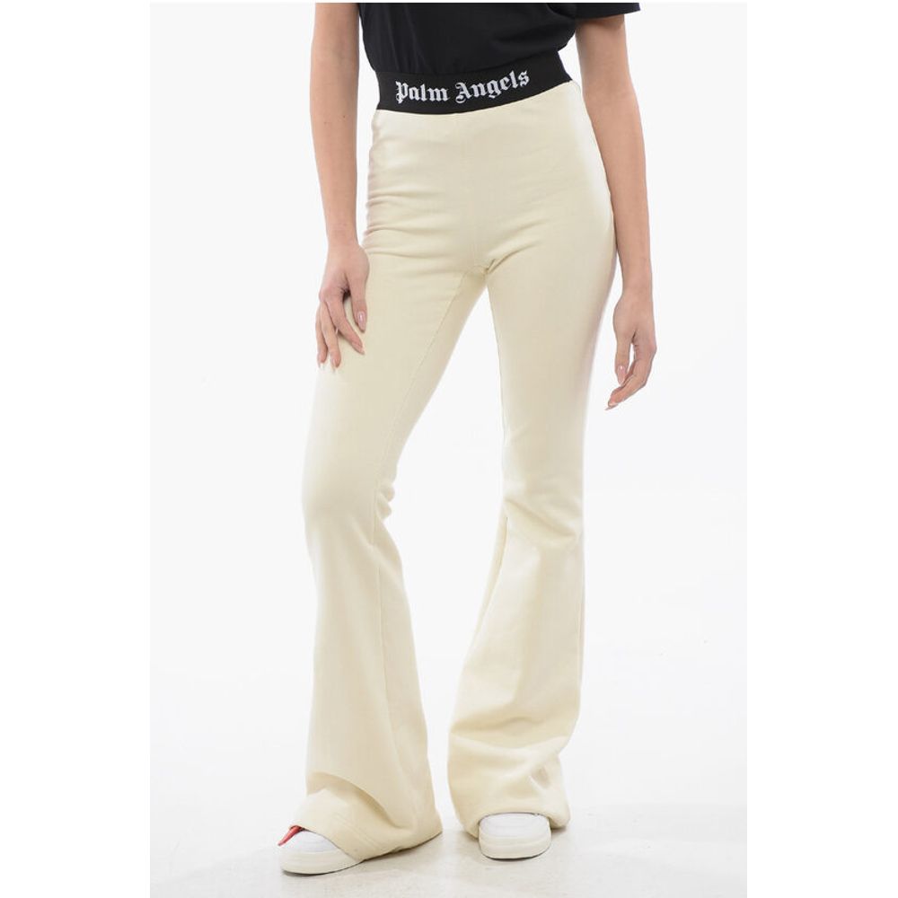 Palm Angels Flared Fit LOGO TAPE Sweatpants with Elastic Waistband