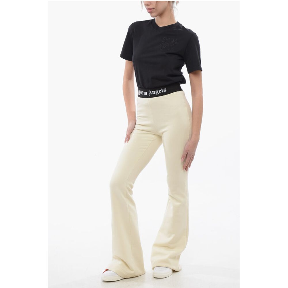 Palm Angels Flared Fit LOGO TAPE Sweatpants with Elastic Waistband