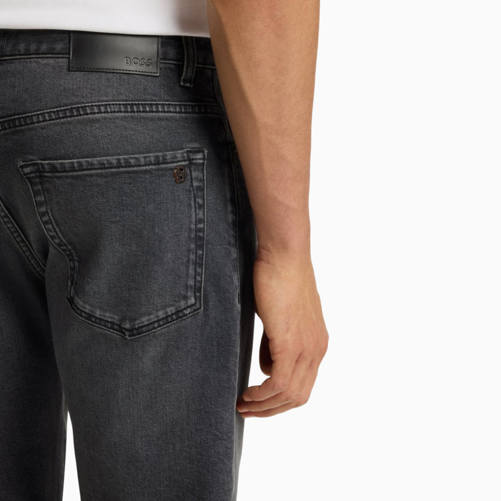 Мъжки сиви дънки Boss Men Jeans 50549530 Close-Up
