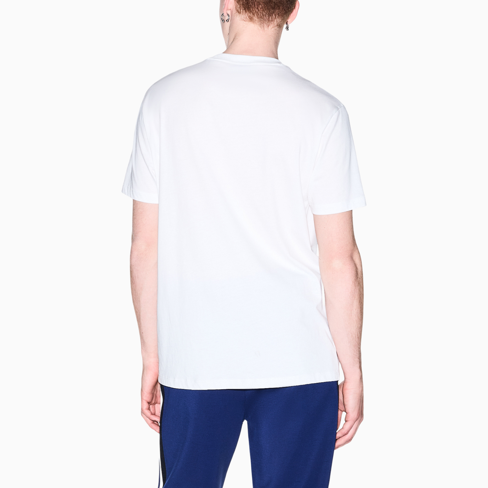 Мъжка бяла тениска Armani Exchange Men T-shirt XM003103 AF10356 U0009 Back View
