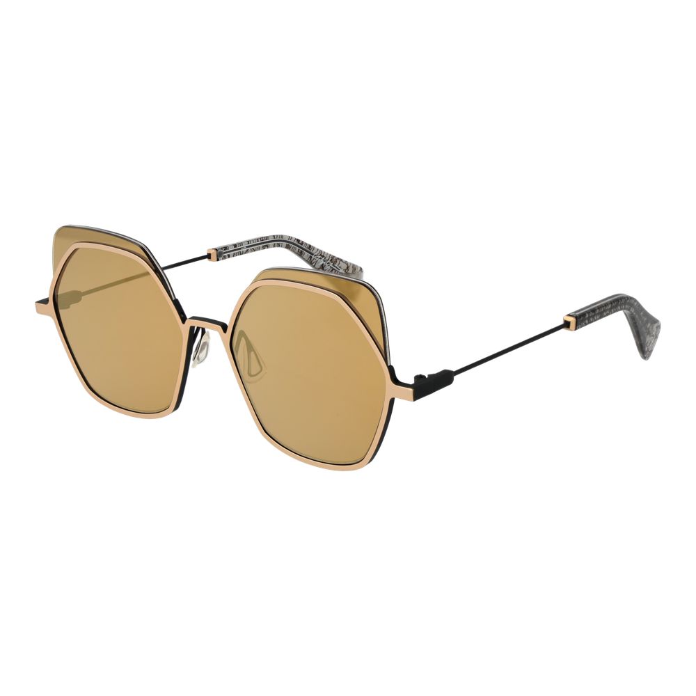Yohji Yamamoto Gold Unisex Sunglasses