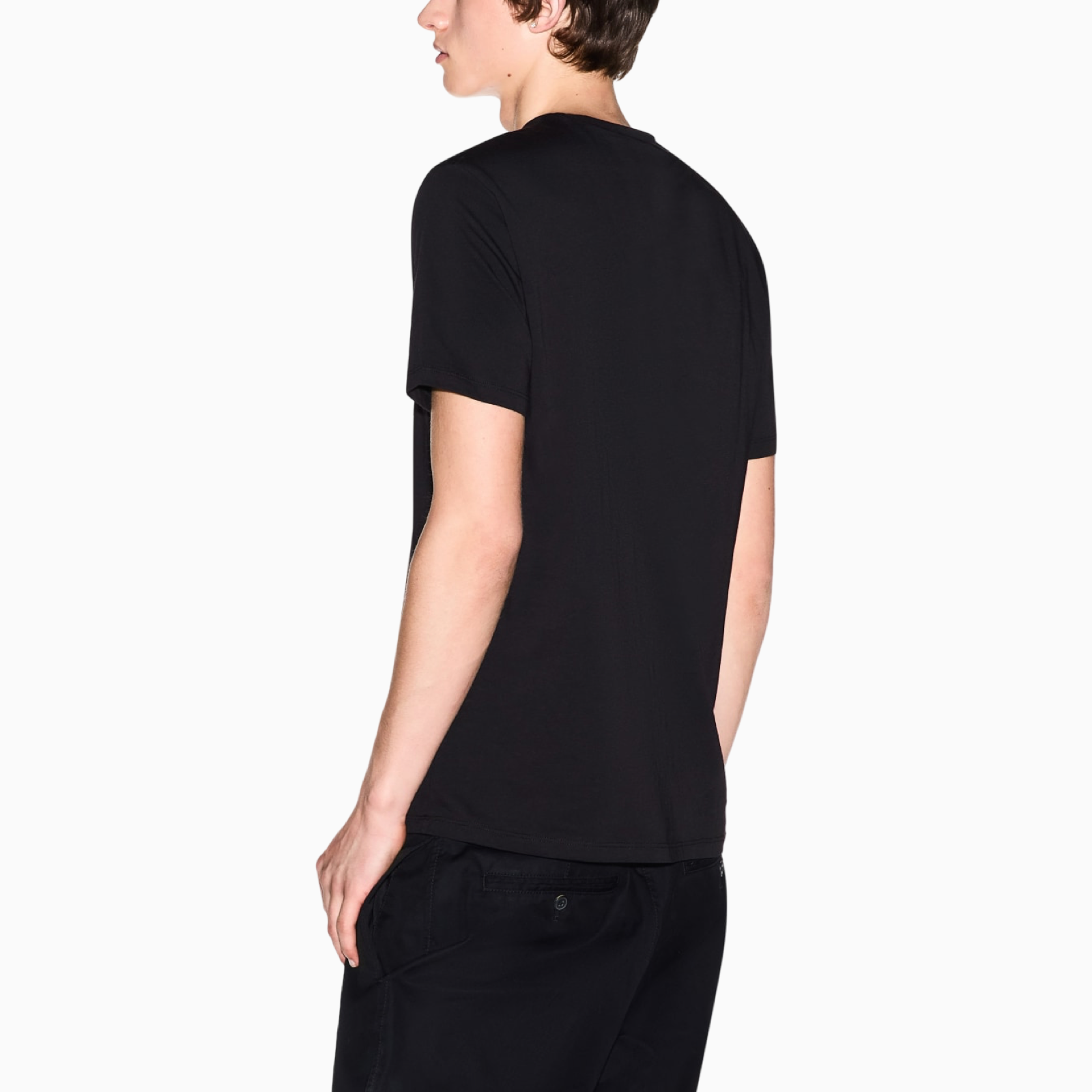 Мъжка черна тениска Armani Exchange Men T-shirt XM002789 AF10356 UC001 Back View