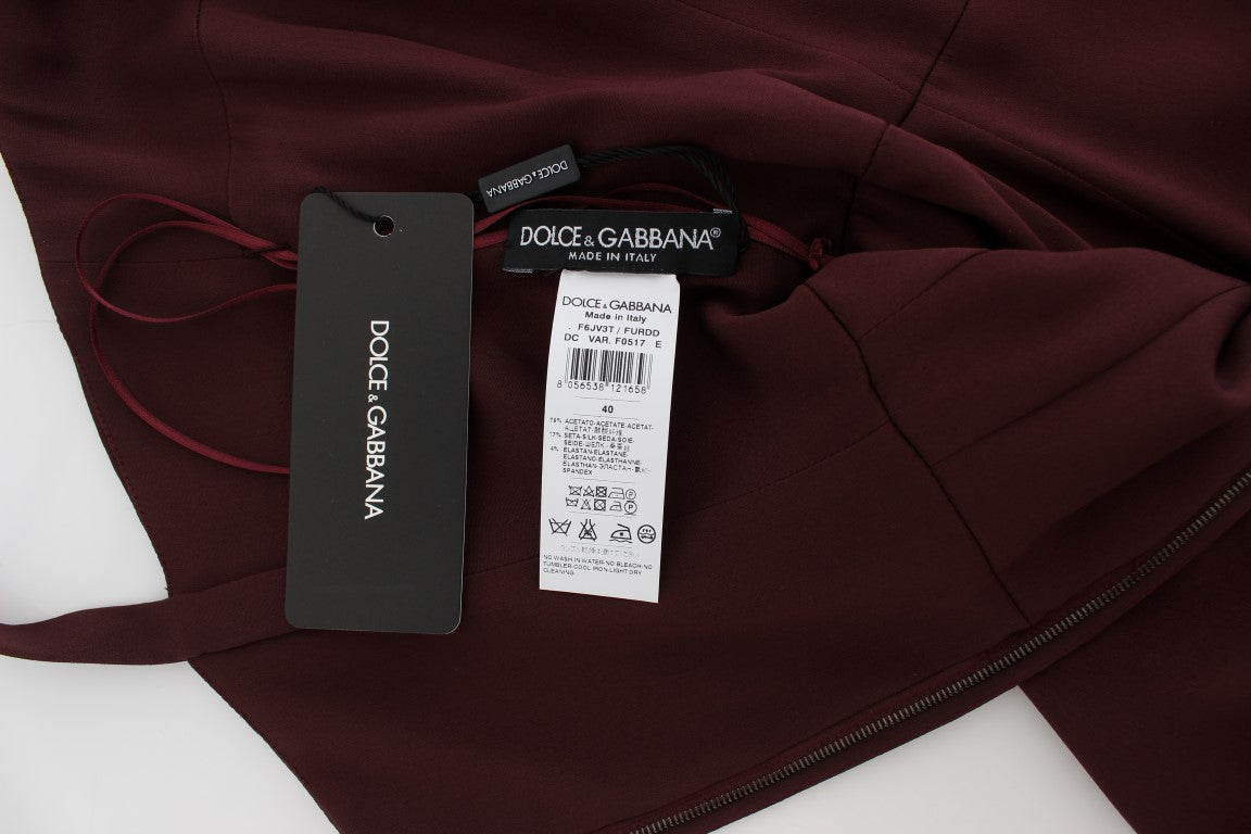 Елегантна рокля-калъф от Бордо Dolce & Gabbana