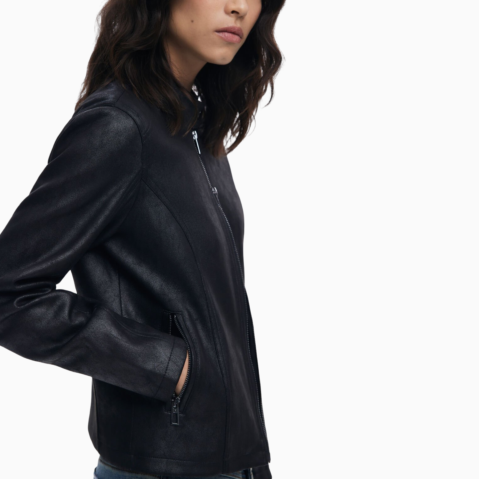 Дамско яке Desigual Women Faux Leather Jacket 25WWEW43 Side View