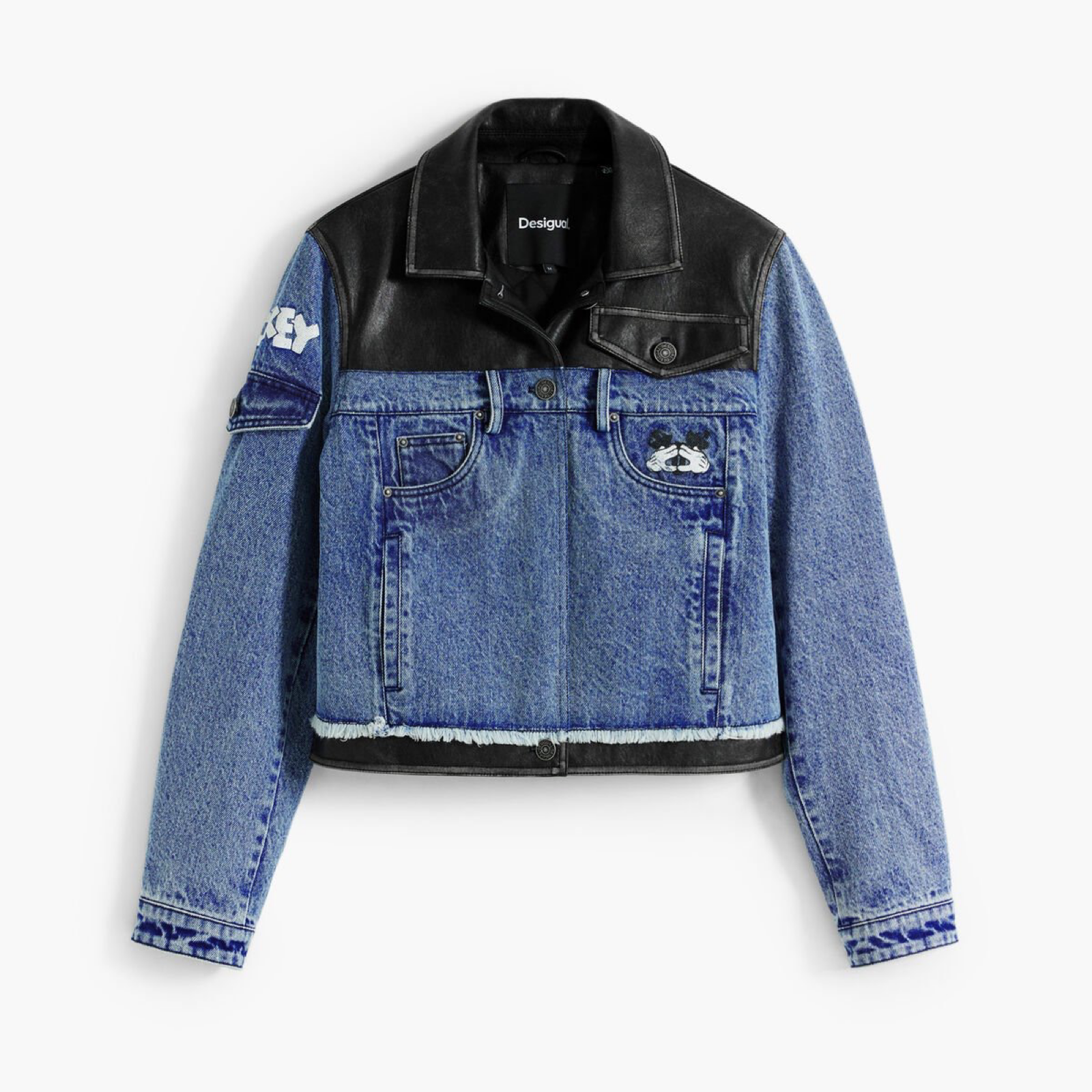 Дамско дънково яке Desigual Women Denim Jacket 25WWED16 Front View