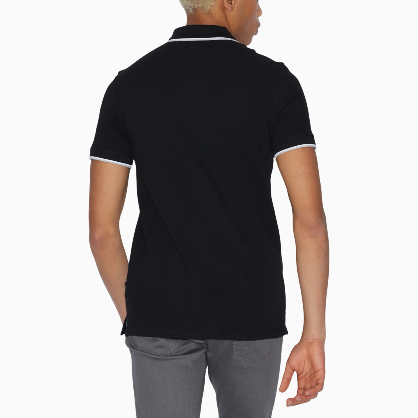 Мъжка черна поло тениска Armani Exchange 8NZF75 Z8M5Z 62AA