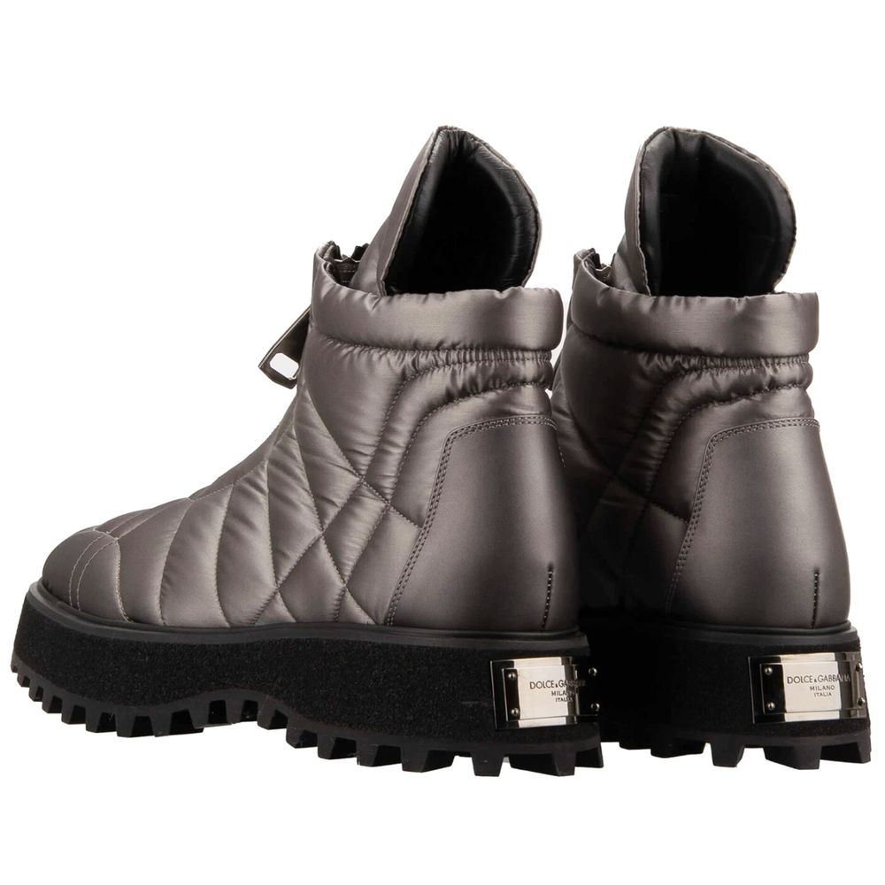 Мъжки боти Men’s ankle boots DOLCE & GABBANA MICHELANGELO A60403-AQ303 Silver heels view