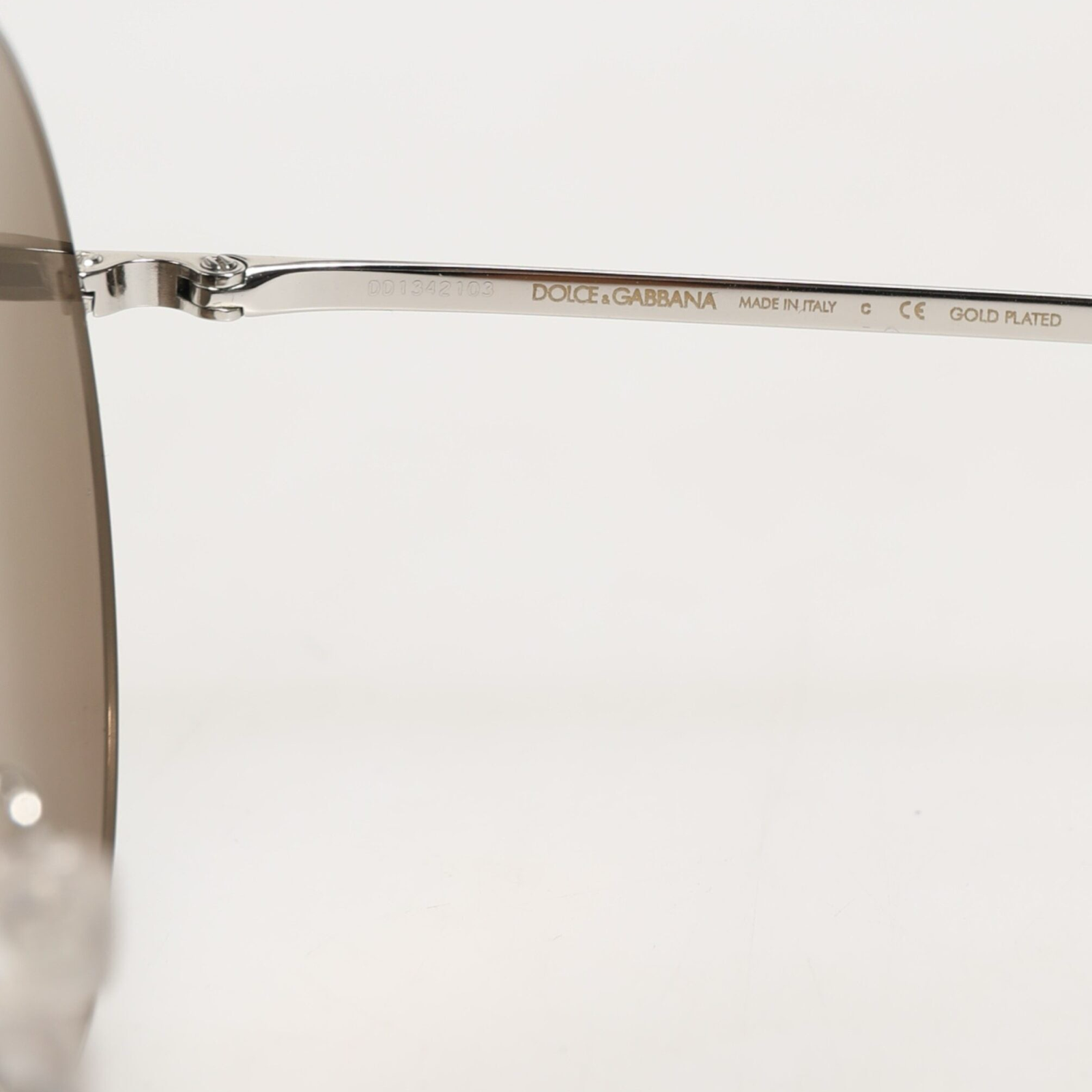 Dolce & Gabbana Silver Metal Round Shades Sunglasses