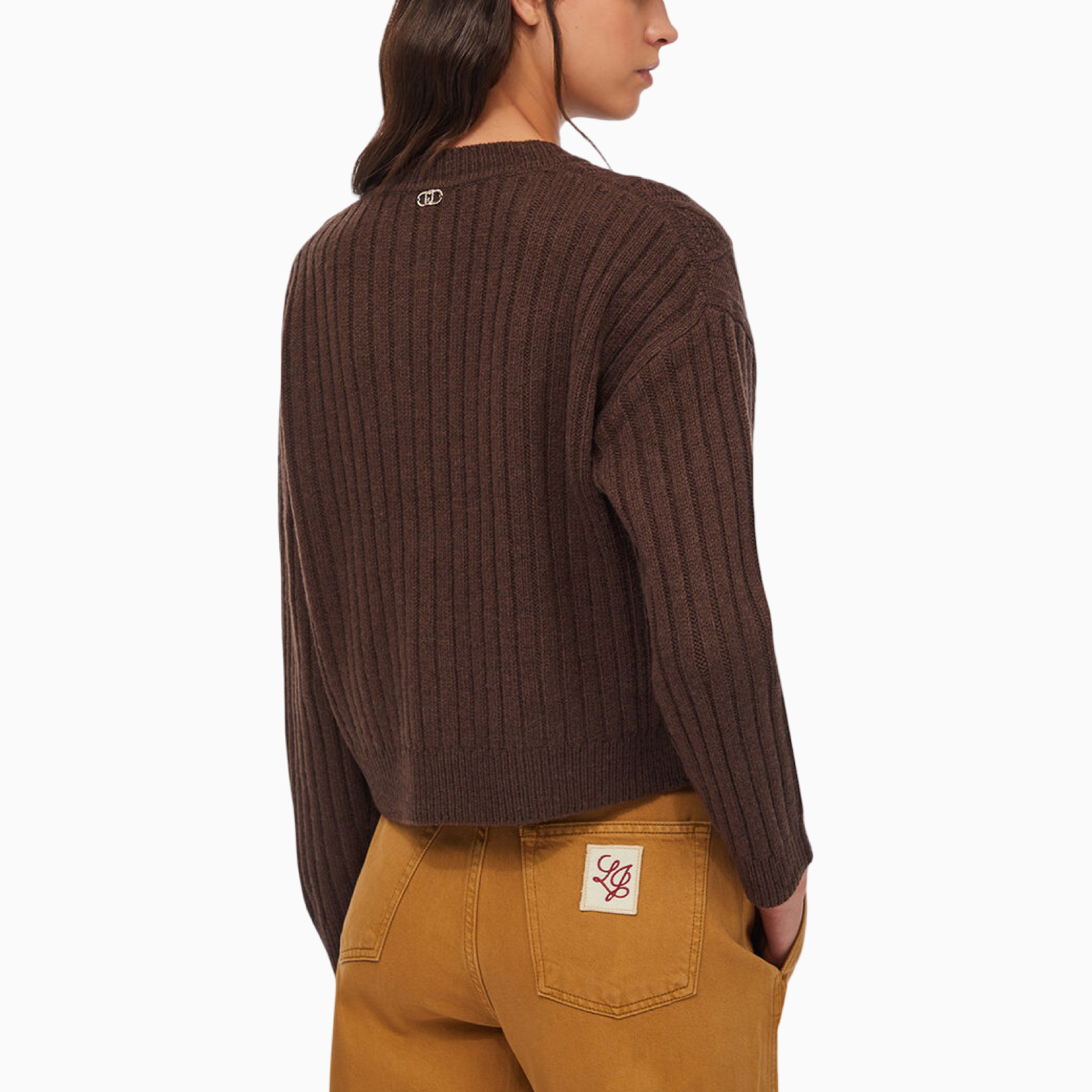 Дамска кафява жилетка Liu Jo Cardigan MF5423 MS040 Back View