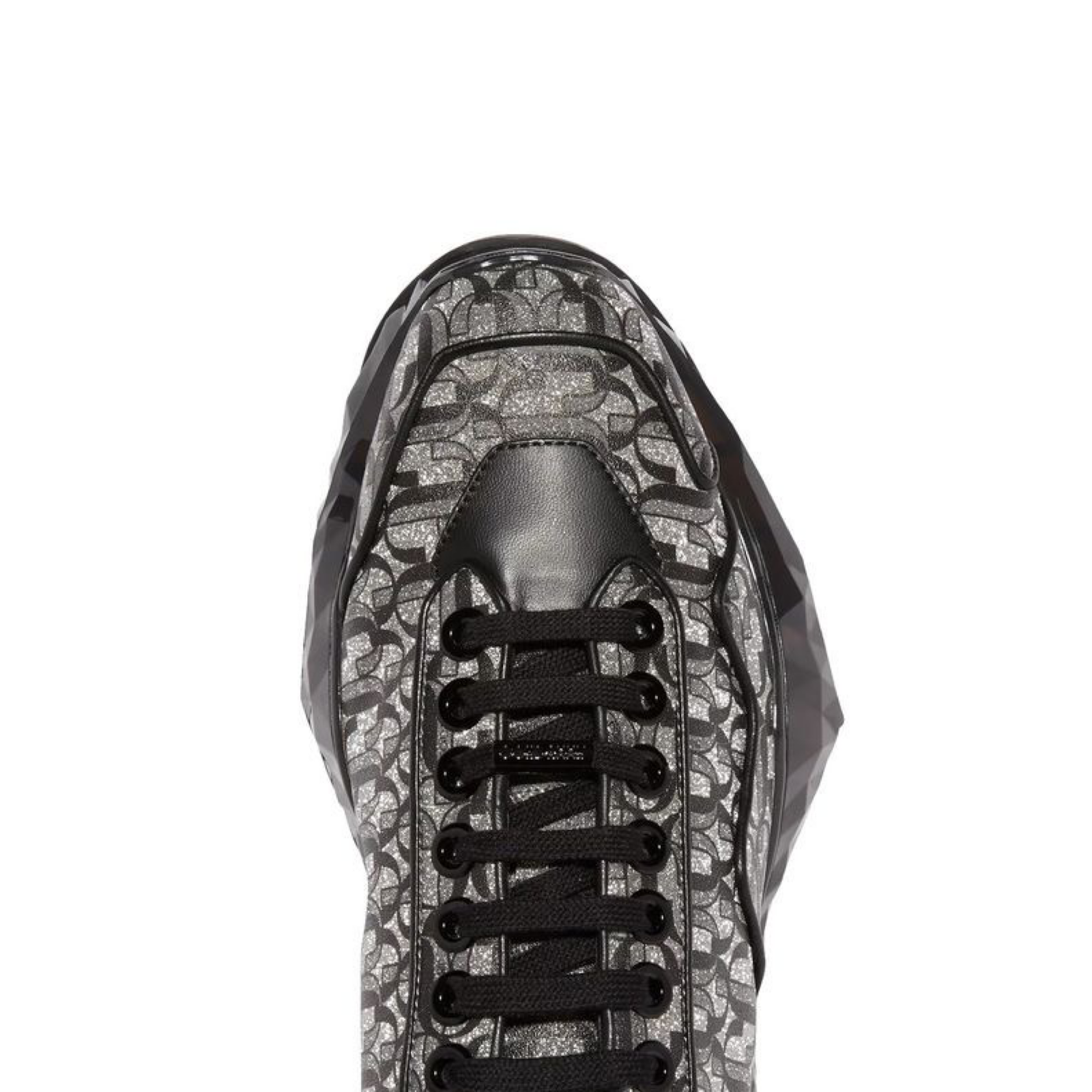 Jimmy Choo Diamond JC Monogram Glitter Women Sneakers Top View