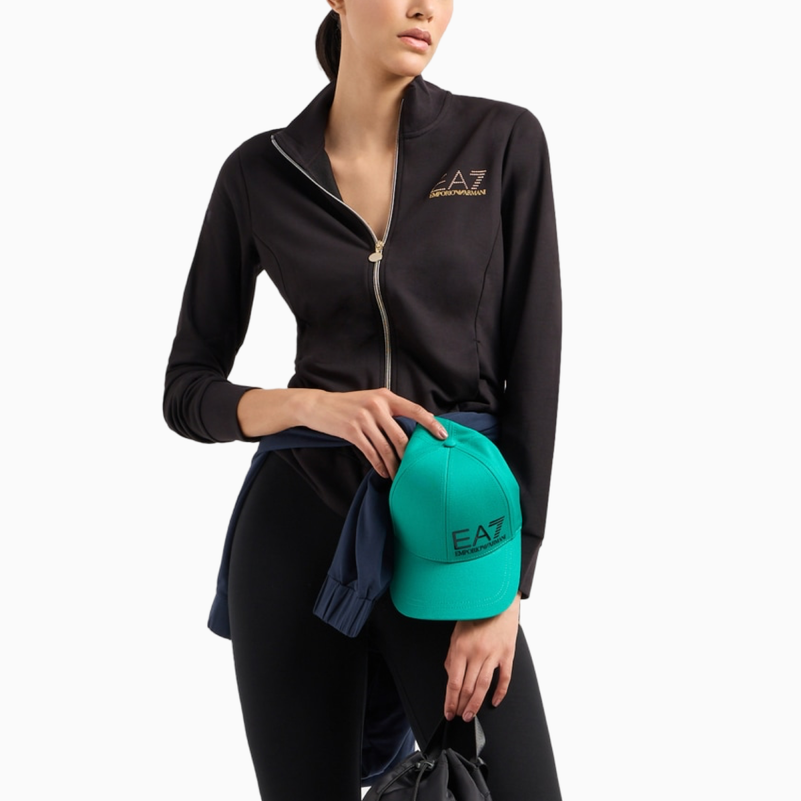 Дамски черен суичър EA7 Emporio Armani 8NTM43 TJ9RZ 1200