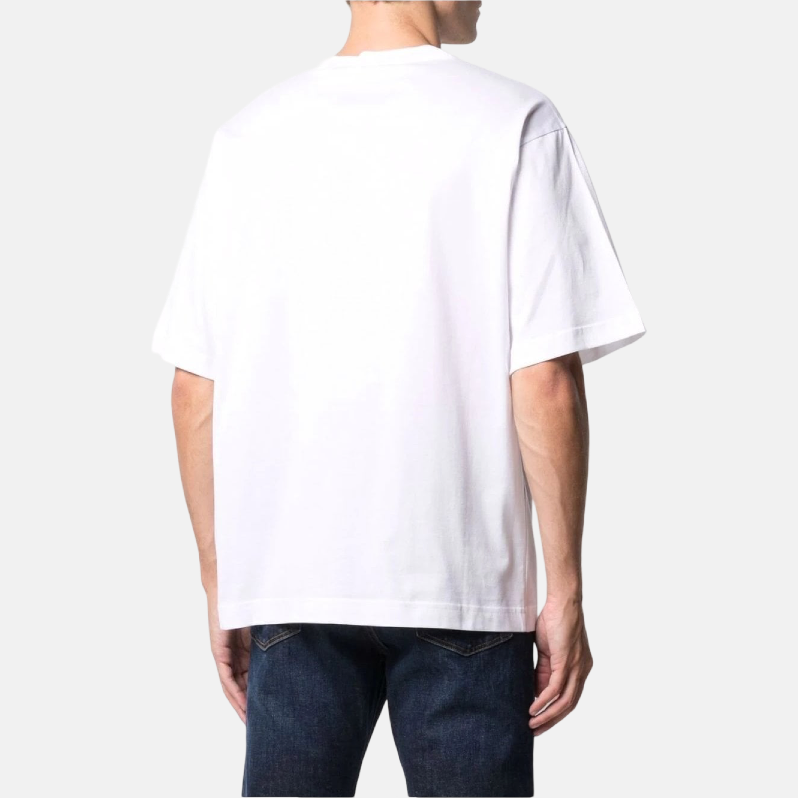 Мъжка бяла тениска Dolce & Gabbana Logo Patch Men T-shirt G8NC5Z G7A2H