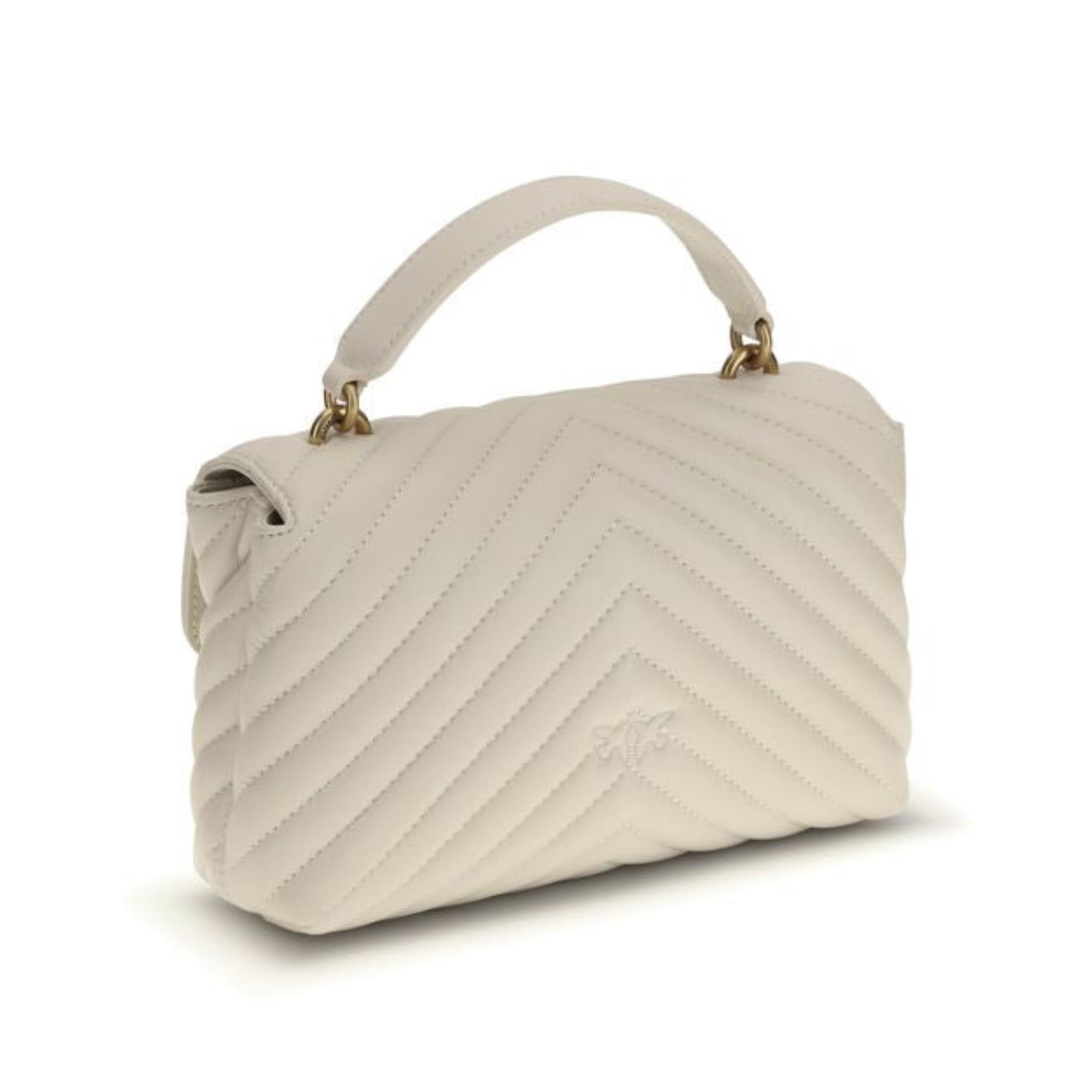 Дамска чанта Women’s handbag Pinko Mini Lady Love Bag Puff 100044A0GKZ14Q White back view