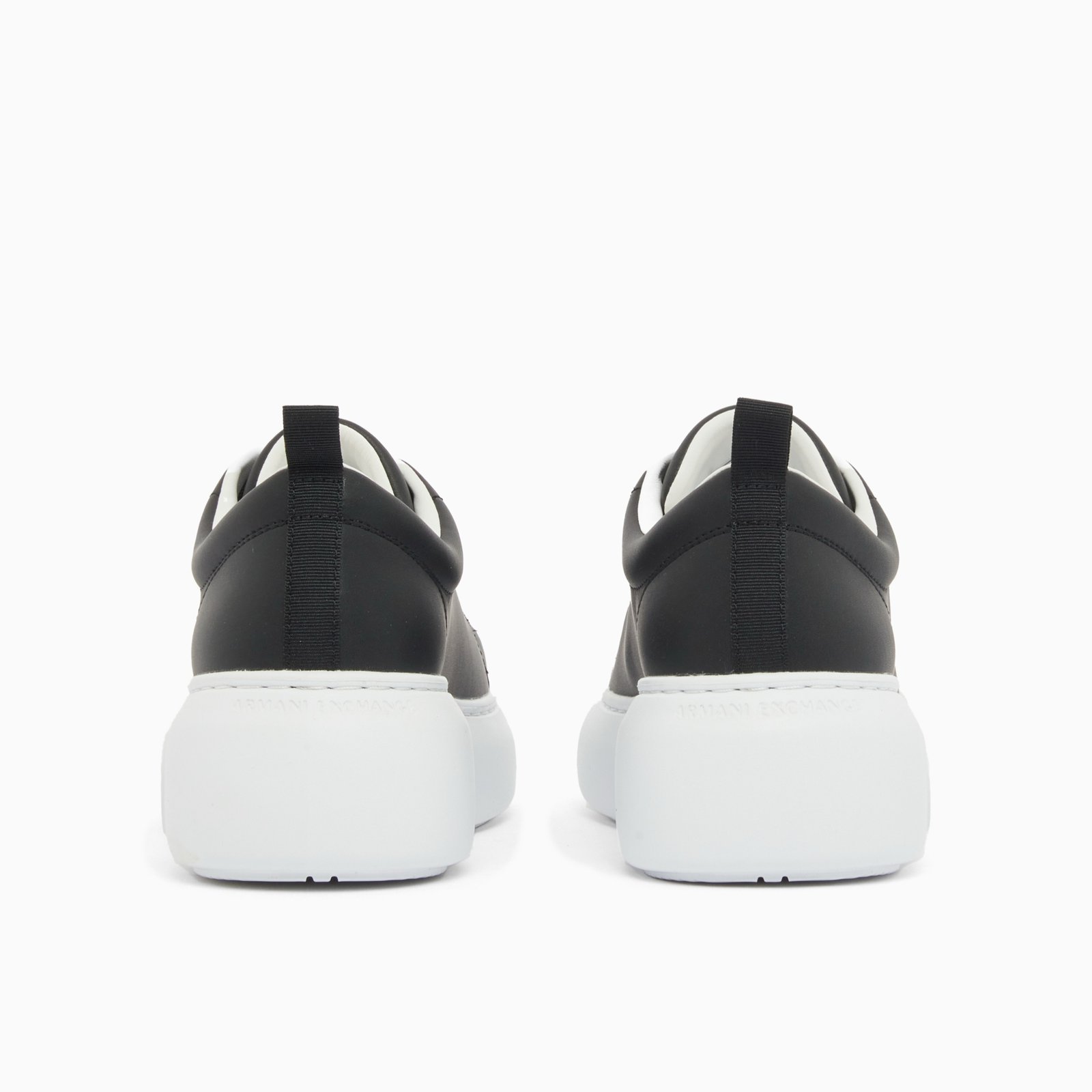 Дамски черни кецове Armani Exchange Women Sneakers XW002790 AF11912 UC001 Heel View