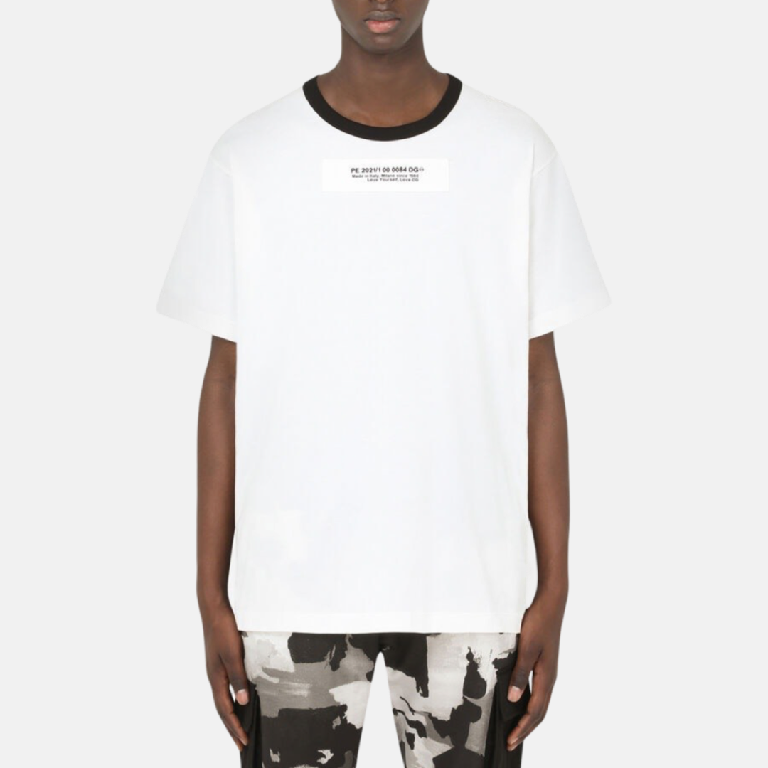 Мъжка текиска Dolce & Gabbana White Camouflage Men T-shirt G8MW0Z G7YIU