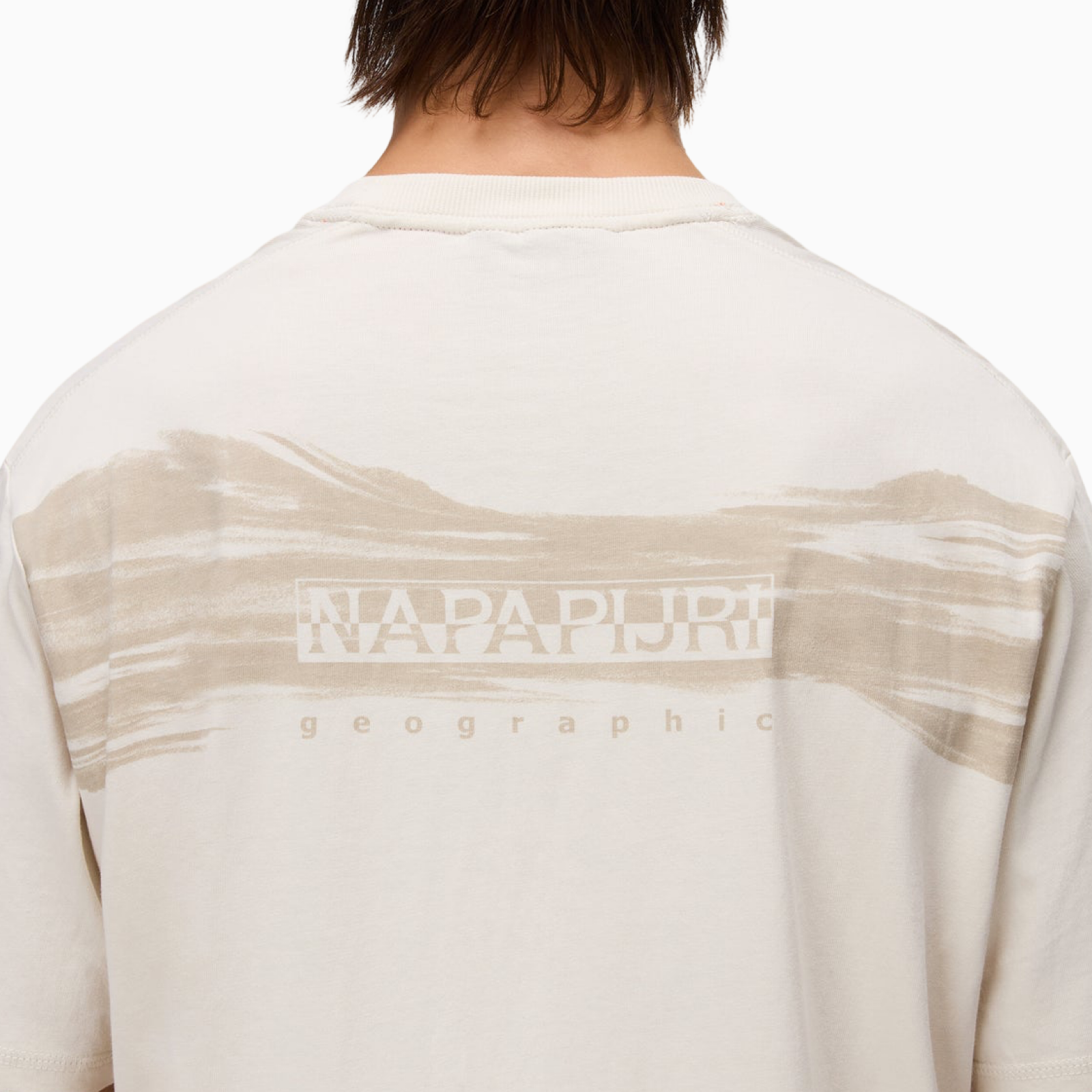 Мъжка бежова тениска Napapijri Men T-shirt NP0A88SUN Close-Up