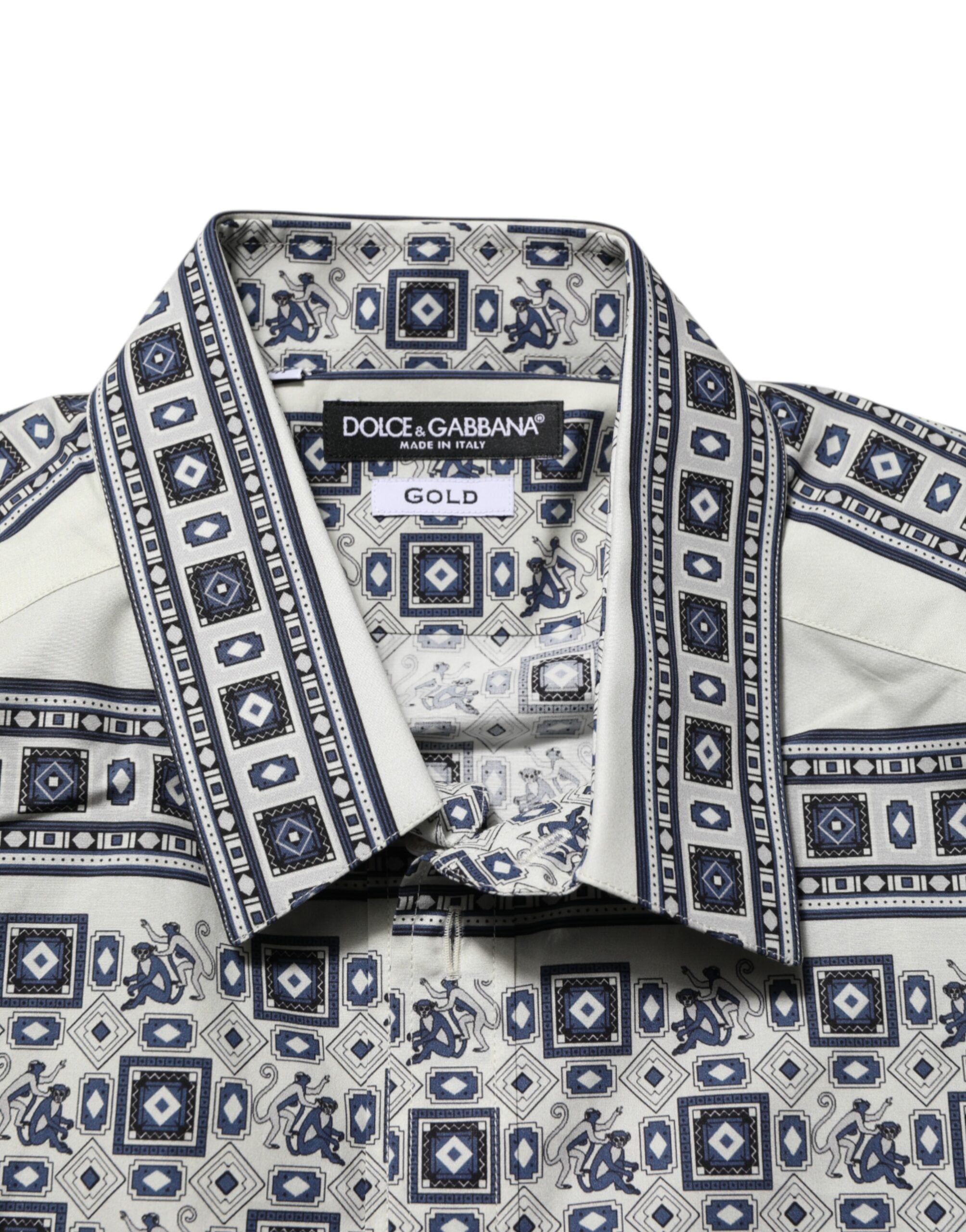 Мъжка луксозна риза Men’s monkey tie print DOLCE & GABBANA GOLD