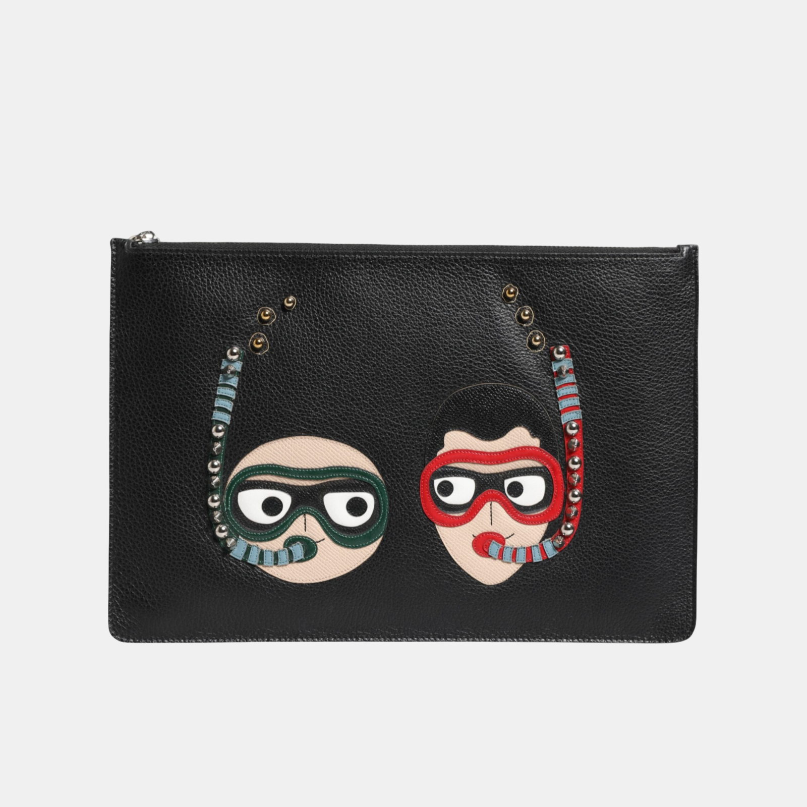 Dolce & Gabbana #DGFAMILY Embellished Men Clutch Bag BP2182 AU9501 80999 Front View