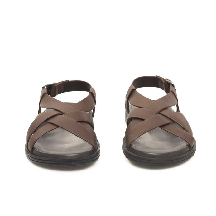 Мъжки сандали Cerruti 1881 Brown Cowhide Men Sandal Front View