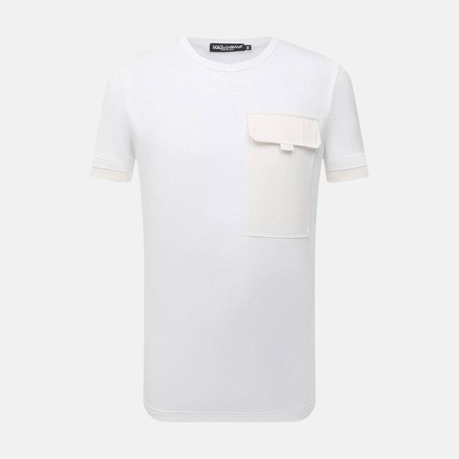 Мъжка бяла тениска Dolce & Gabbana Pocket Men T-shirt