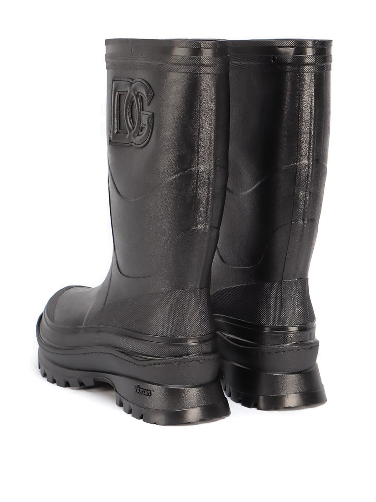 Мъжки гумени ботуши Men’s rain rubber boots DOLCE & GABBANA A70051 AQ455 80999 Black heels view