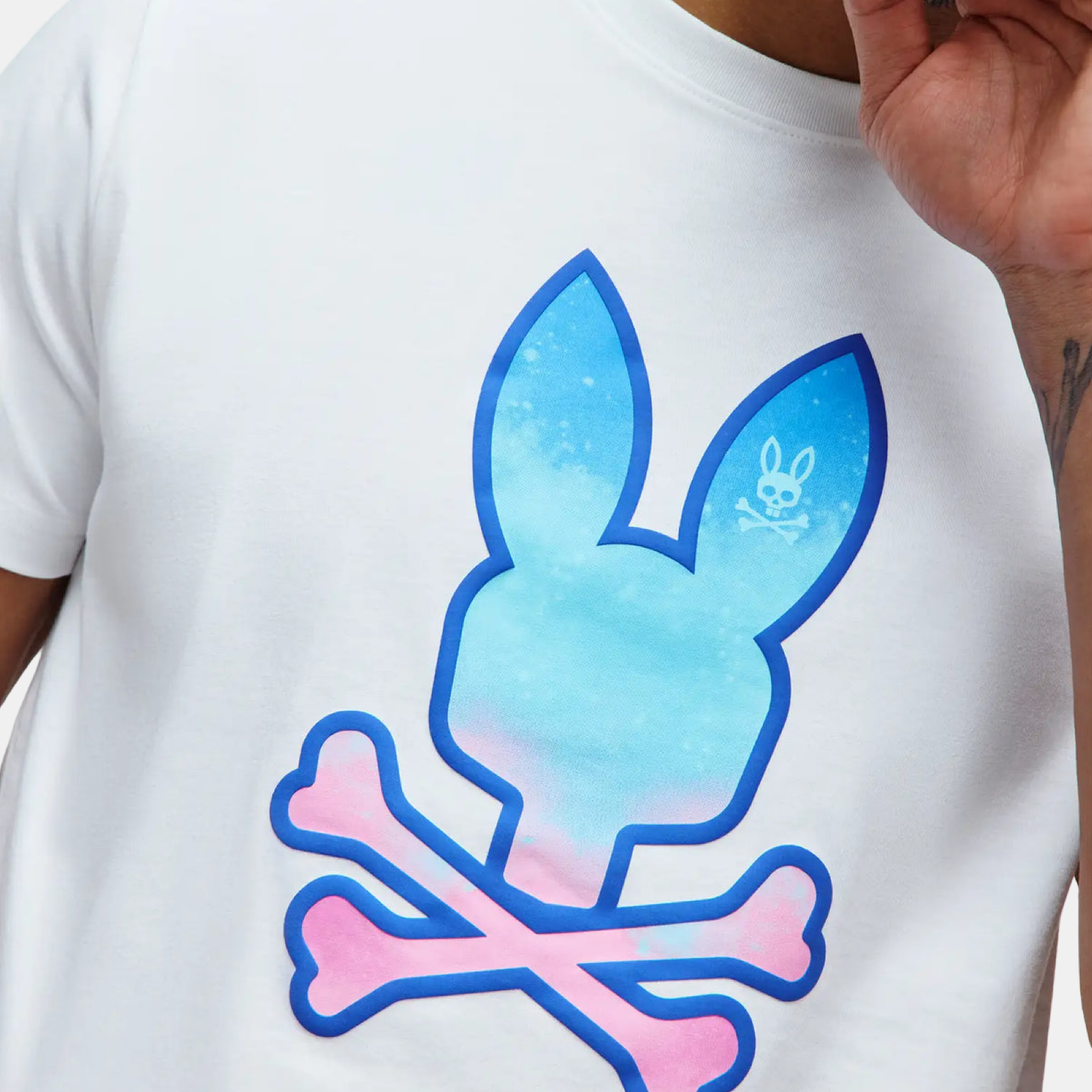 Мъжка тениска Psycho Bunny Men T-shirt MT0200237 100 Close-Up