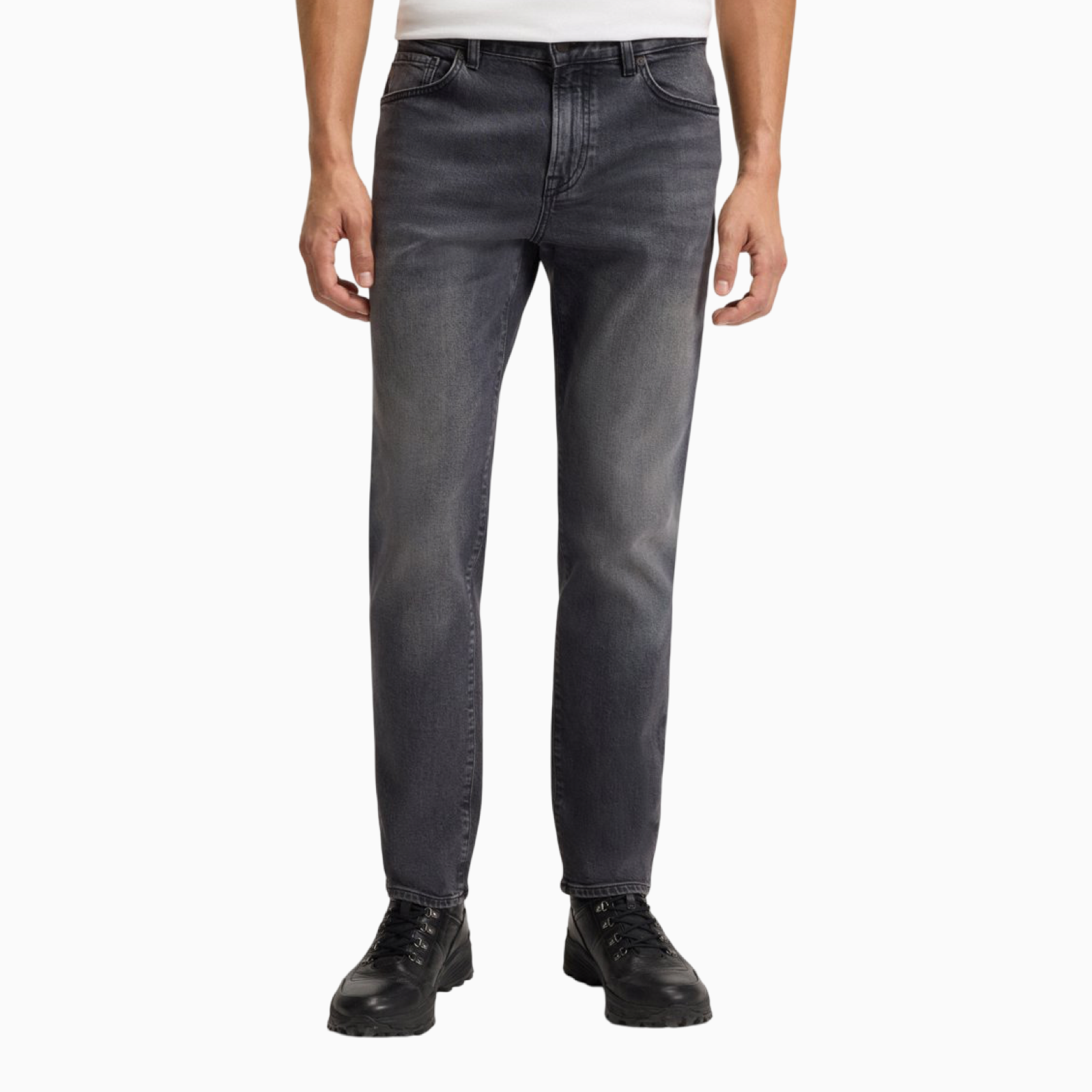 Мъжки сиви дънки Boss Men Jeans 50549530 Front View