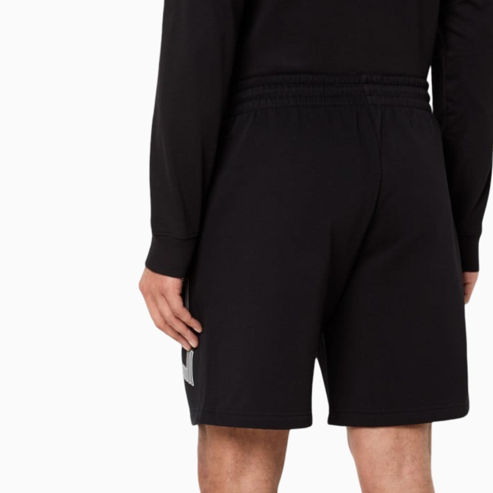 Мъжки черни къси панталони EA7 Emporio Armani Men Shorts 7M001315 AF13512 UC001 Back View