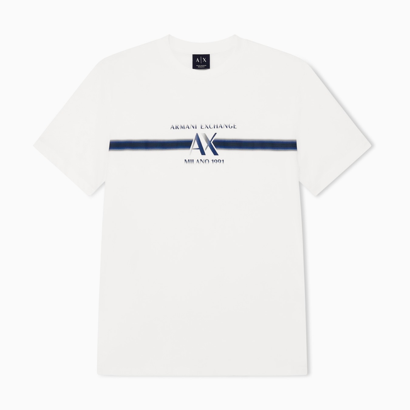 Мъжка бяла тениска Armani Exchange Men T-shirt XM003103 AF10356 U0009 Front View