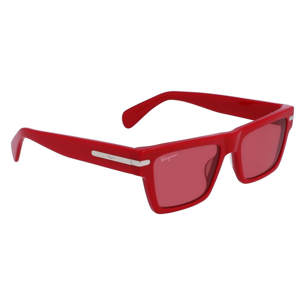 Ferragamo Red Acetate Sunglasses