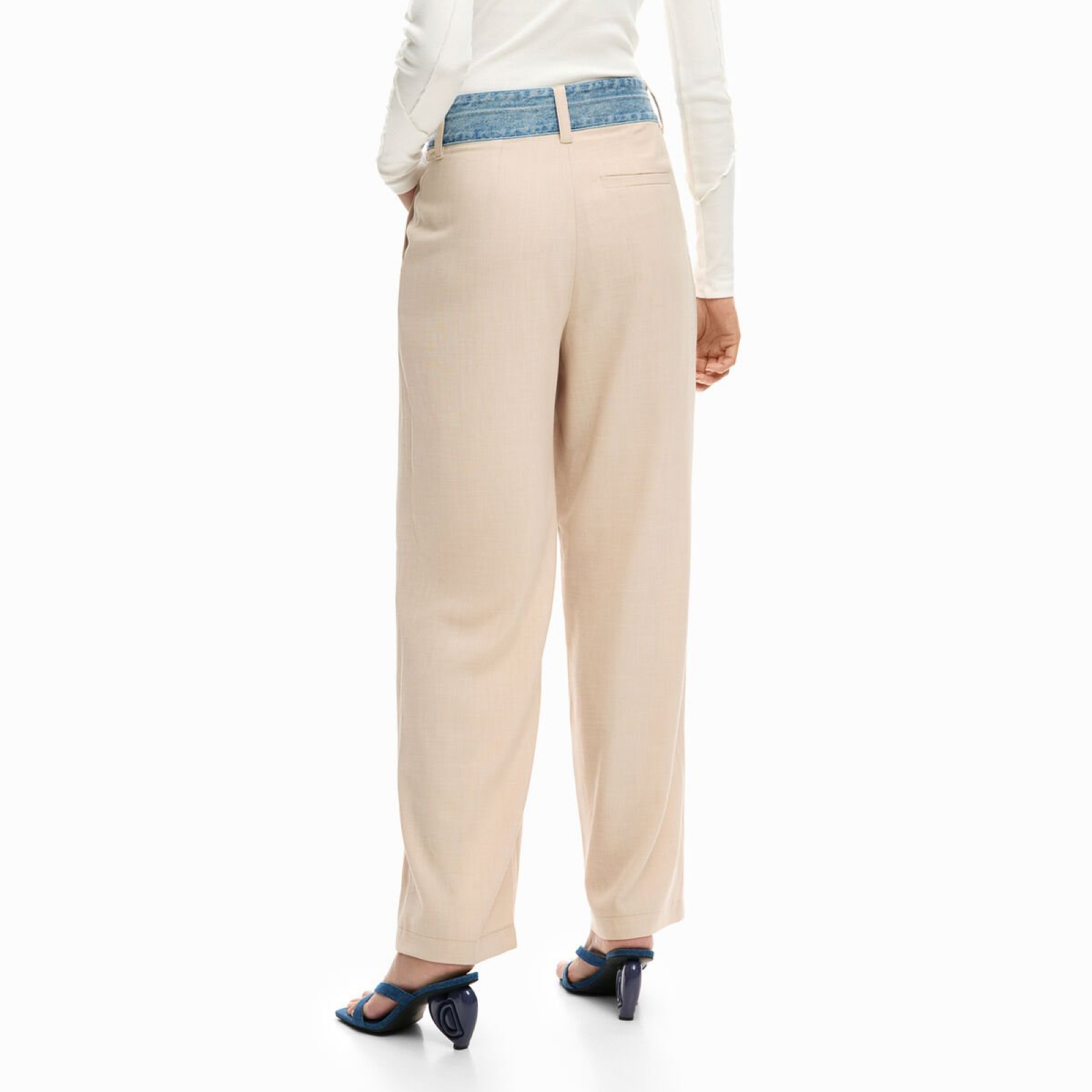 Дамски панталон Desigual Women Trousers 26SWPW28 6008 Back View