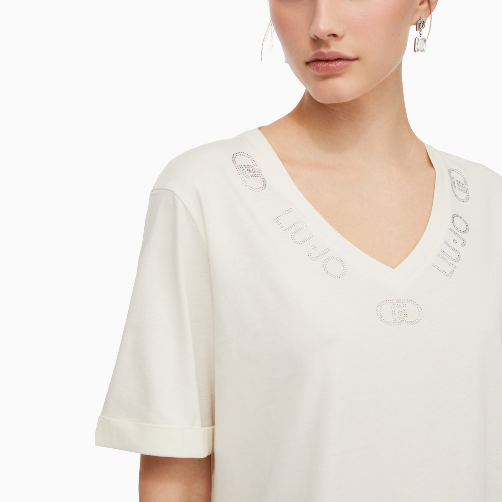 Дамска тениска Liu Jo Women T-shirt TF5143 JS003 M9740 Close-Up