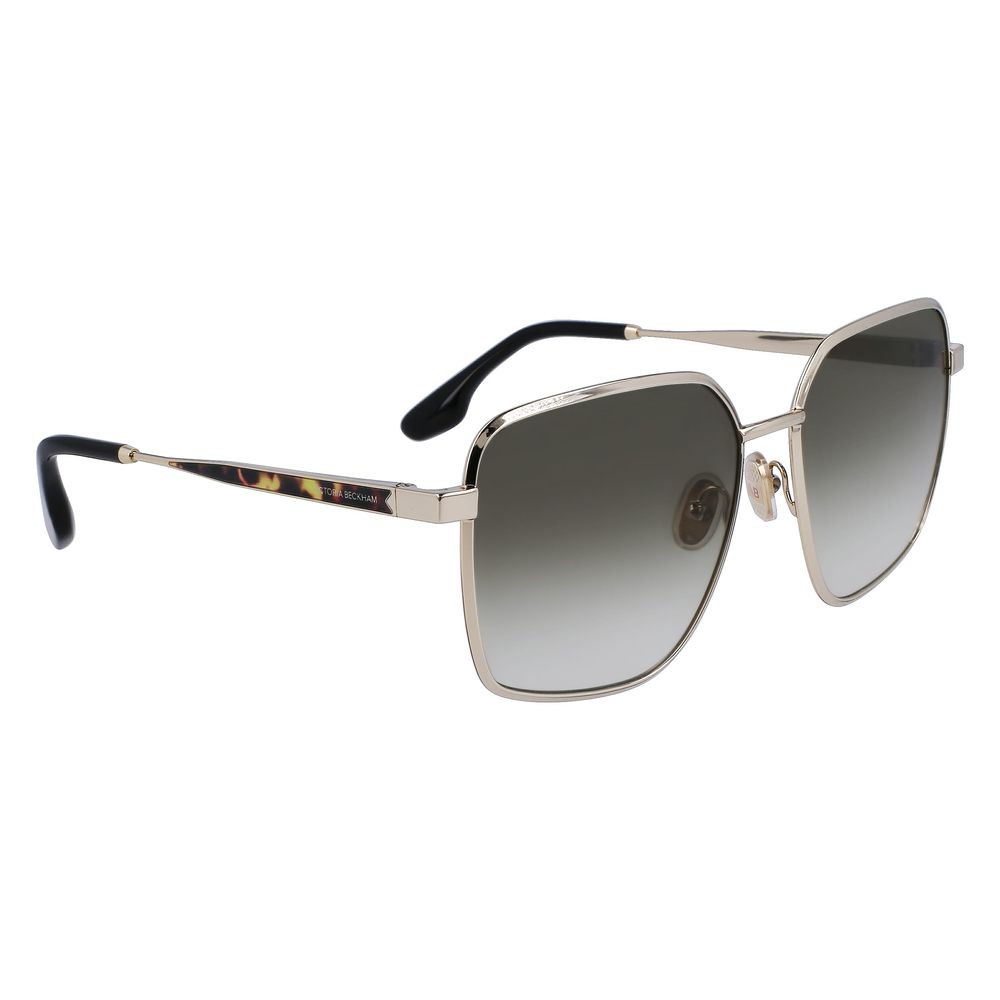 Victoria Beckham Yellow Metal Sunglasses