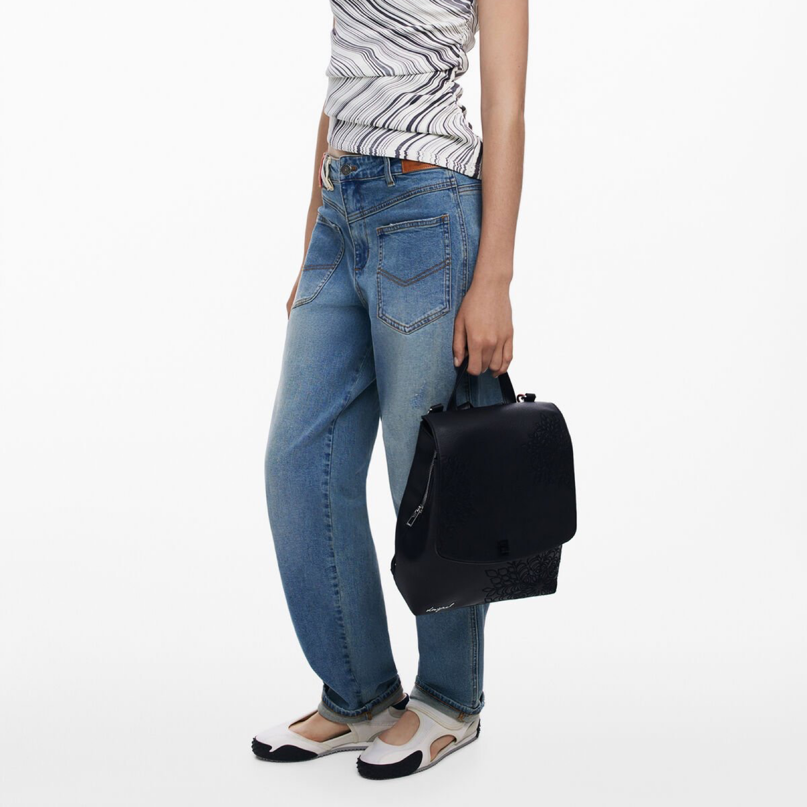 Дамска черна раница Desigual Rucksack 25WAKP19 Hand View