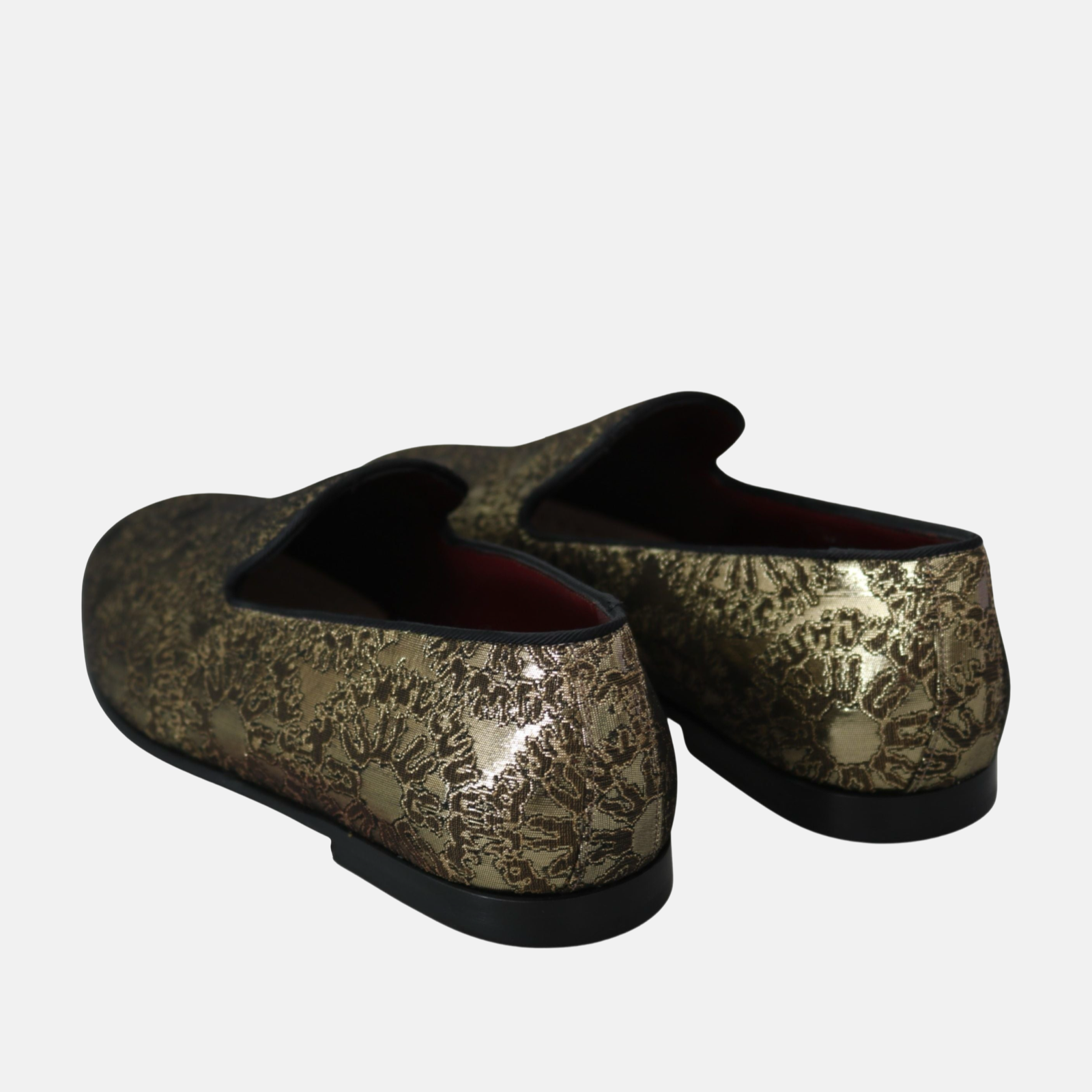 Мъжки мокасини Men’s jacquard loafers Dolce & Gabbana A50148 AU345 80997 Gold heels view