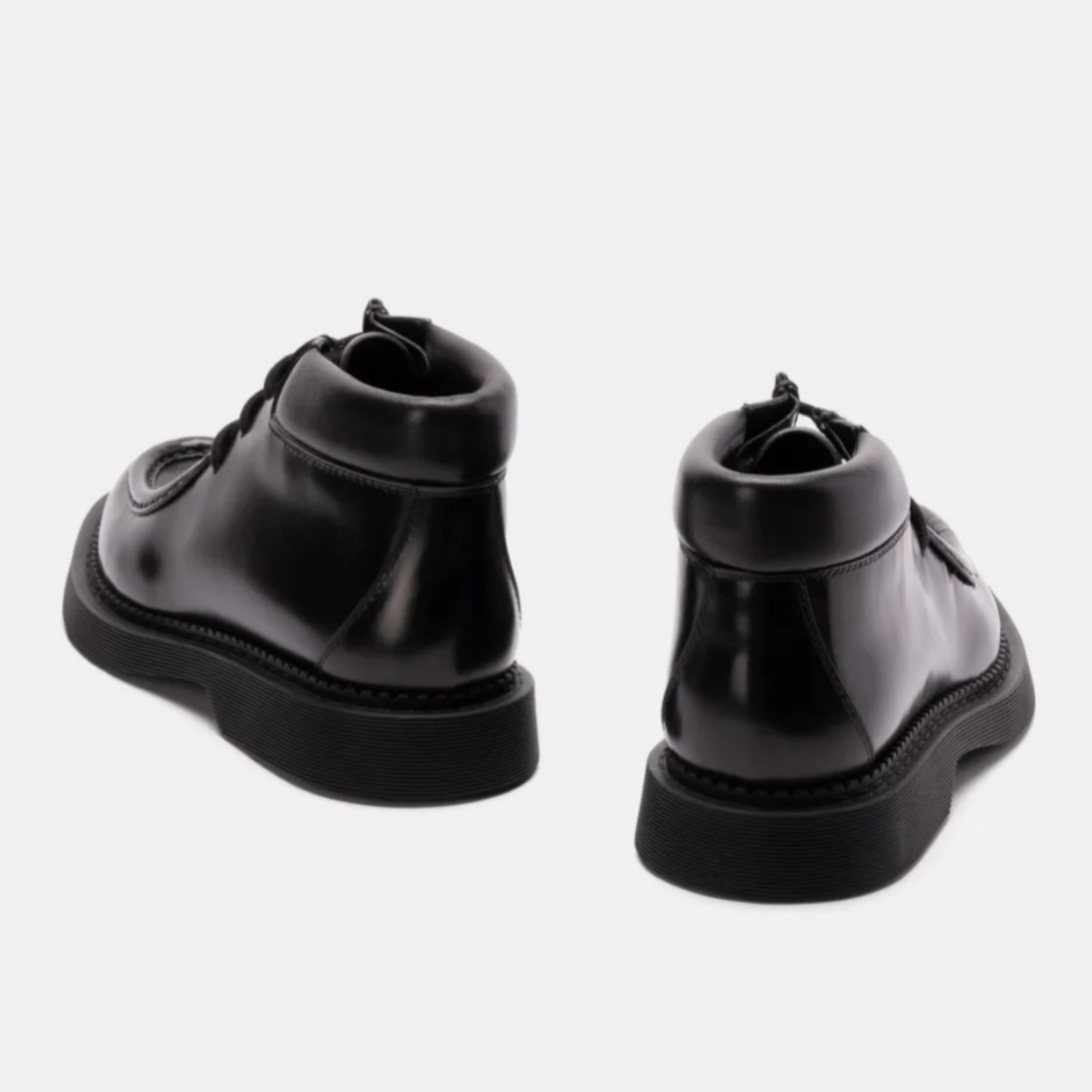 Мъжки боти Men’s lace-up ankle boots Saint Laurent Arno Black heels view