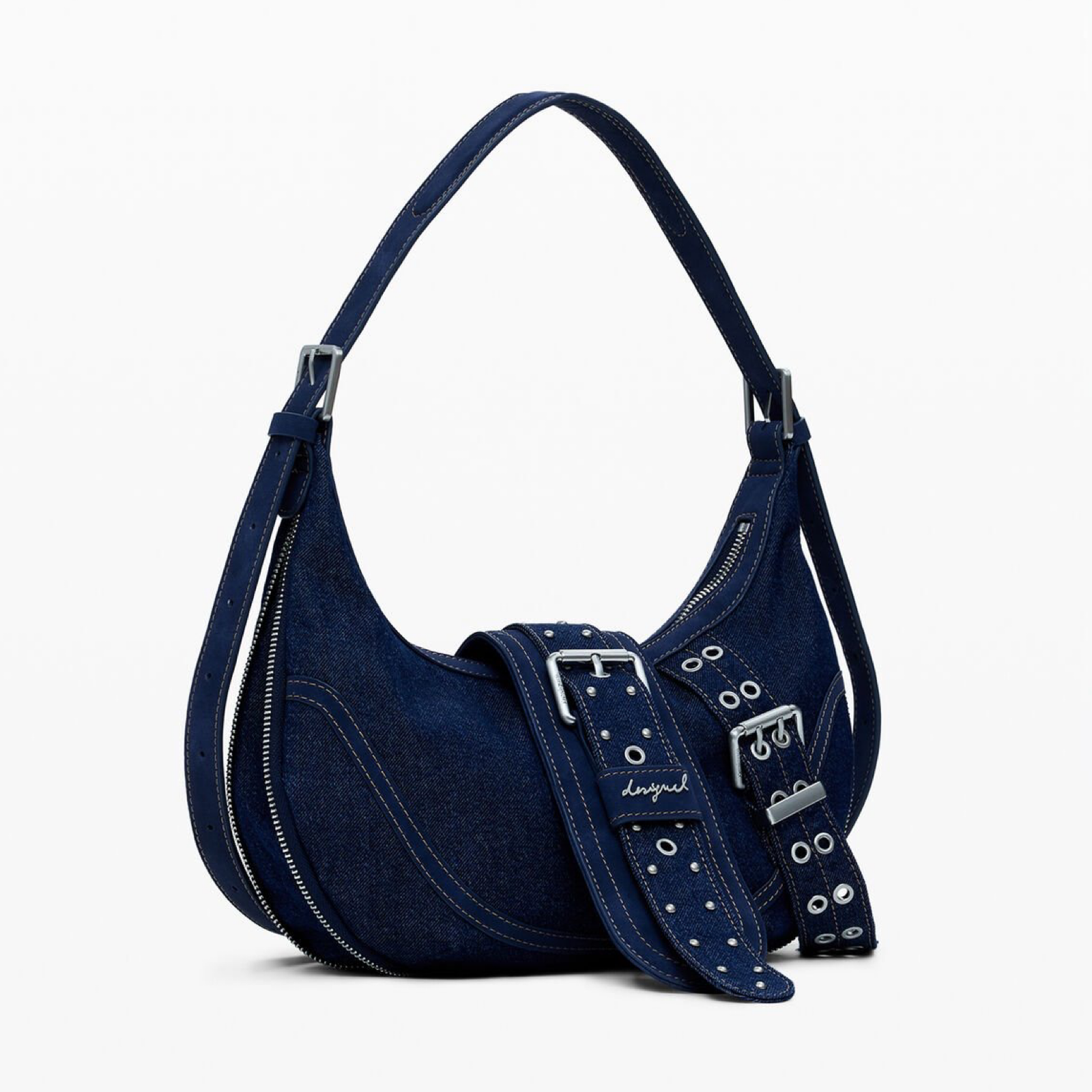 Дамска синя чанта Desigual Women Handbag 25WAXD24 Side View