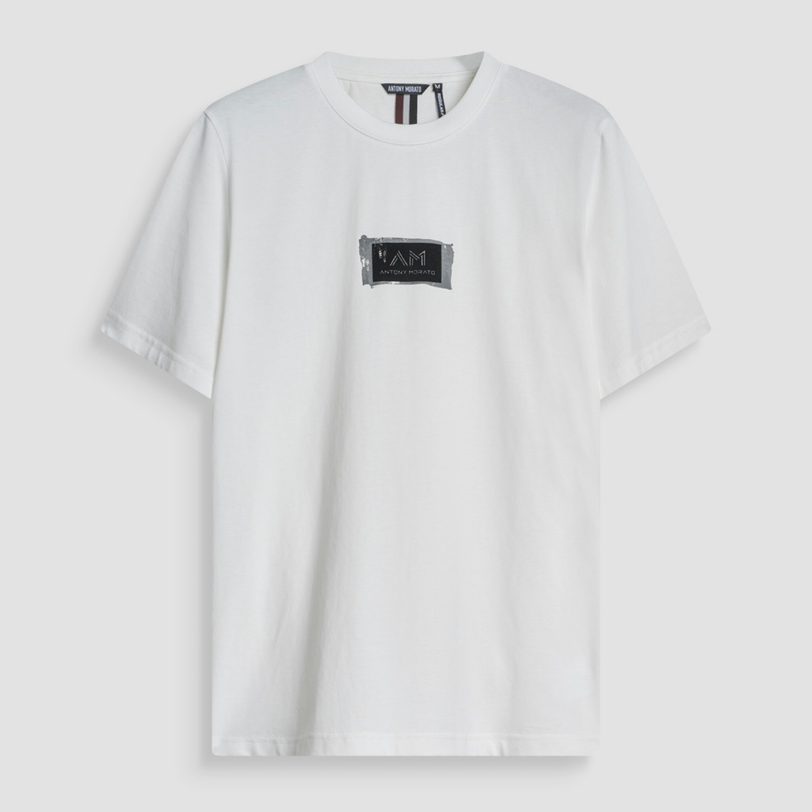 Мъжка бяла тениска Antony Morato Men T-shirt MMKS02575-FA100240 Front View