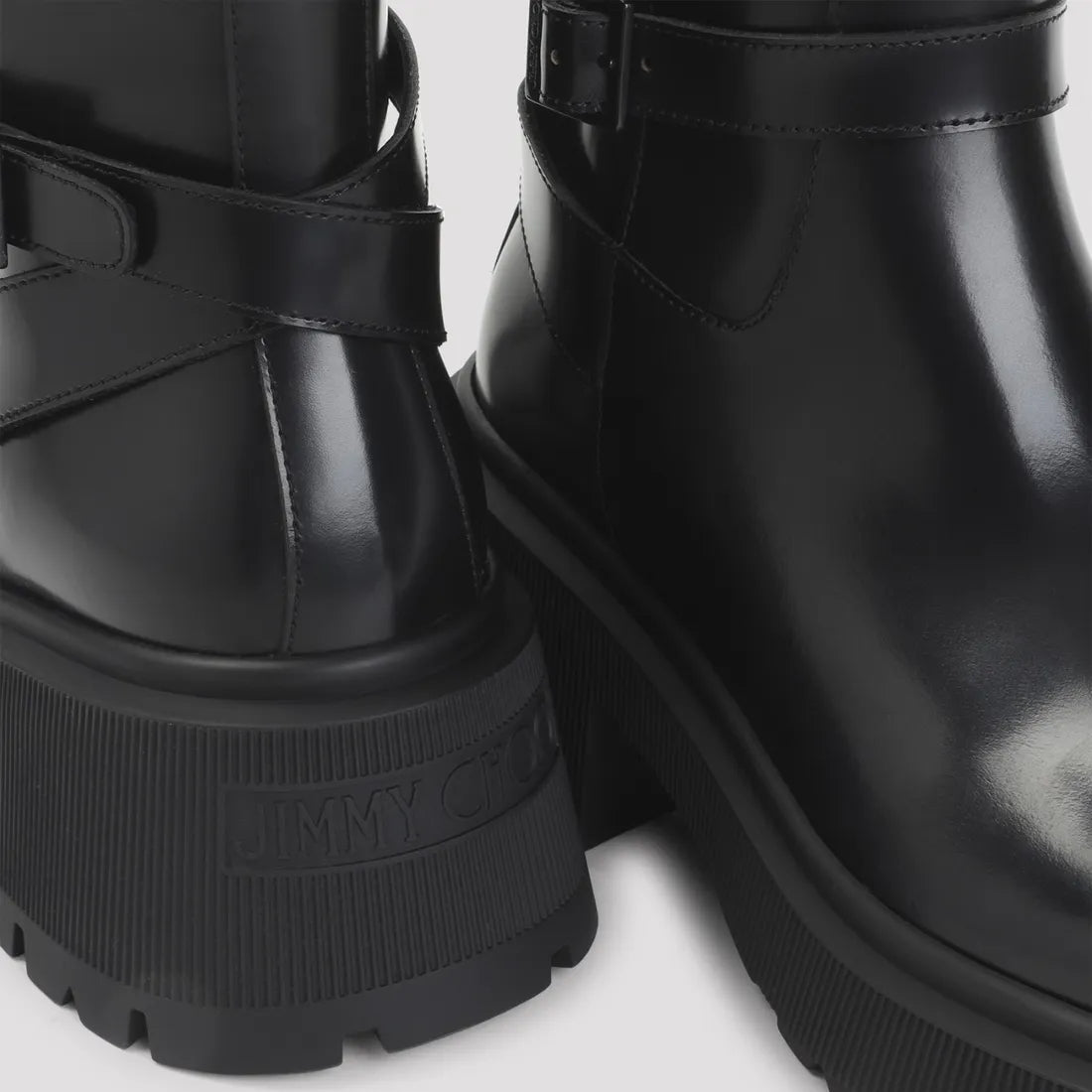 Дамски луксозни боти Women’s ankle boots Jimmy Choo Conny J000178002 Black heels view