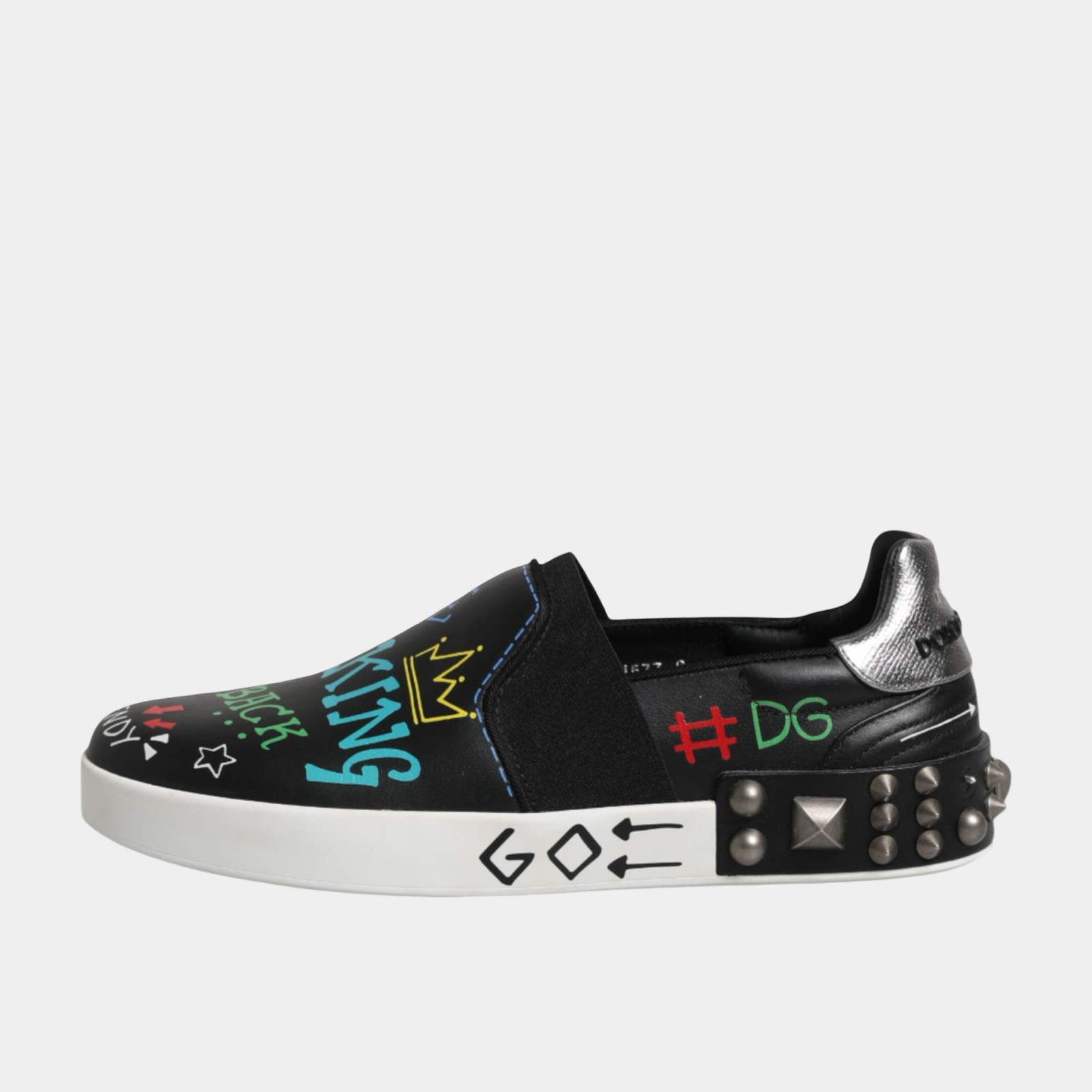 Dolce & Gabbana #Millennials Studded Graffiti Men Loafers