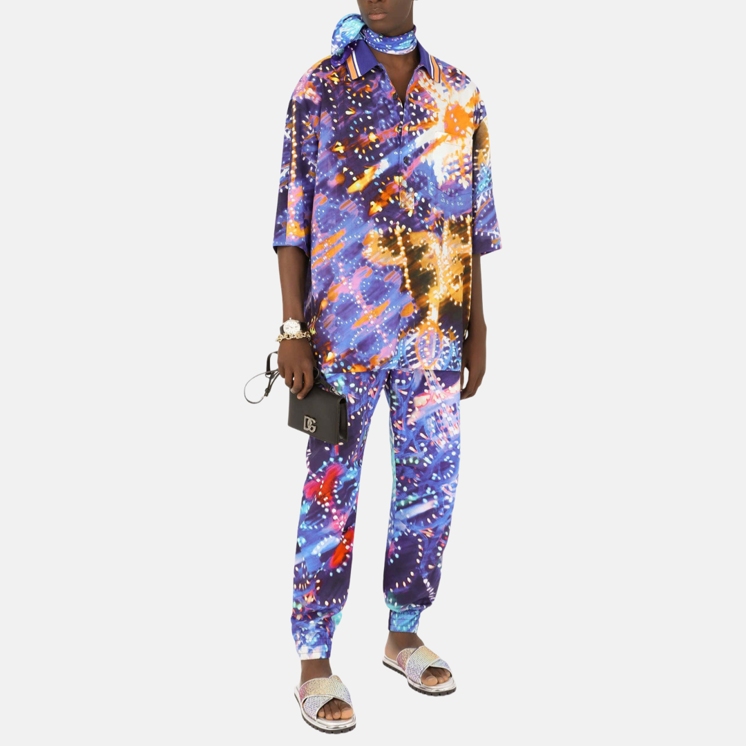 Мъжка поло тениска Dolce & Gabbana
Illumination Print Cotton Polo