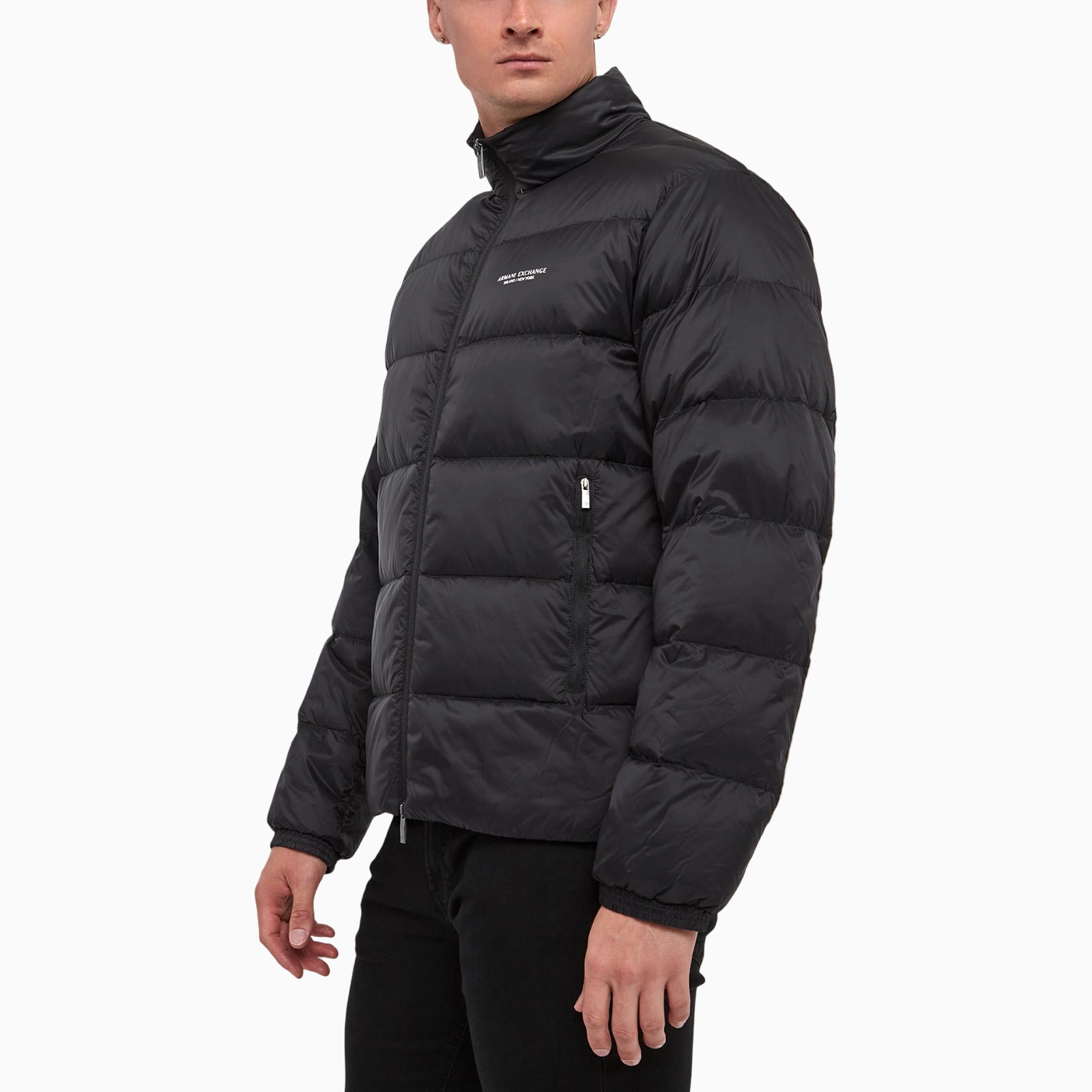 Мъжко черно пухено яке Armani Exchange Men Puffer Jacket XM001575 AF16927 UC001 Side View