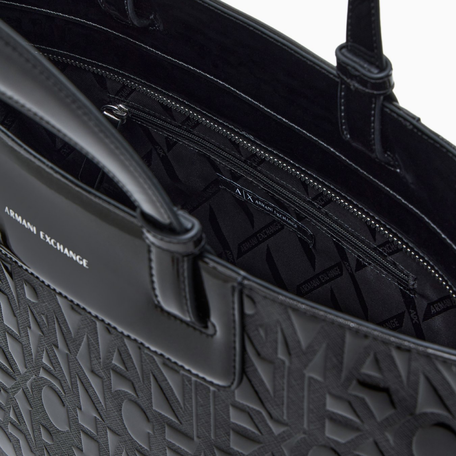 Дамска черна чанта Armani Exchange Women Shopper Bag XW001481 AF17290 Inside View